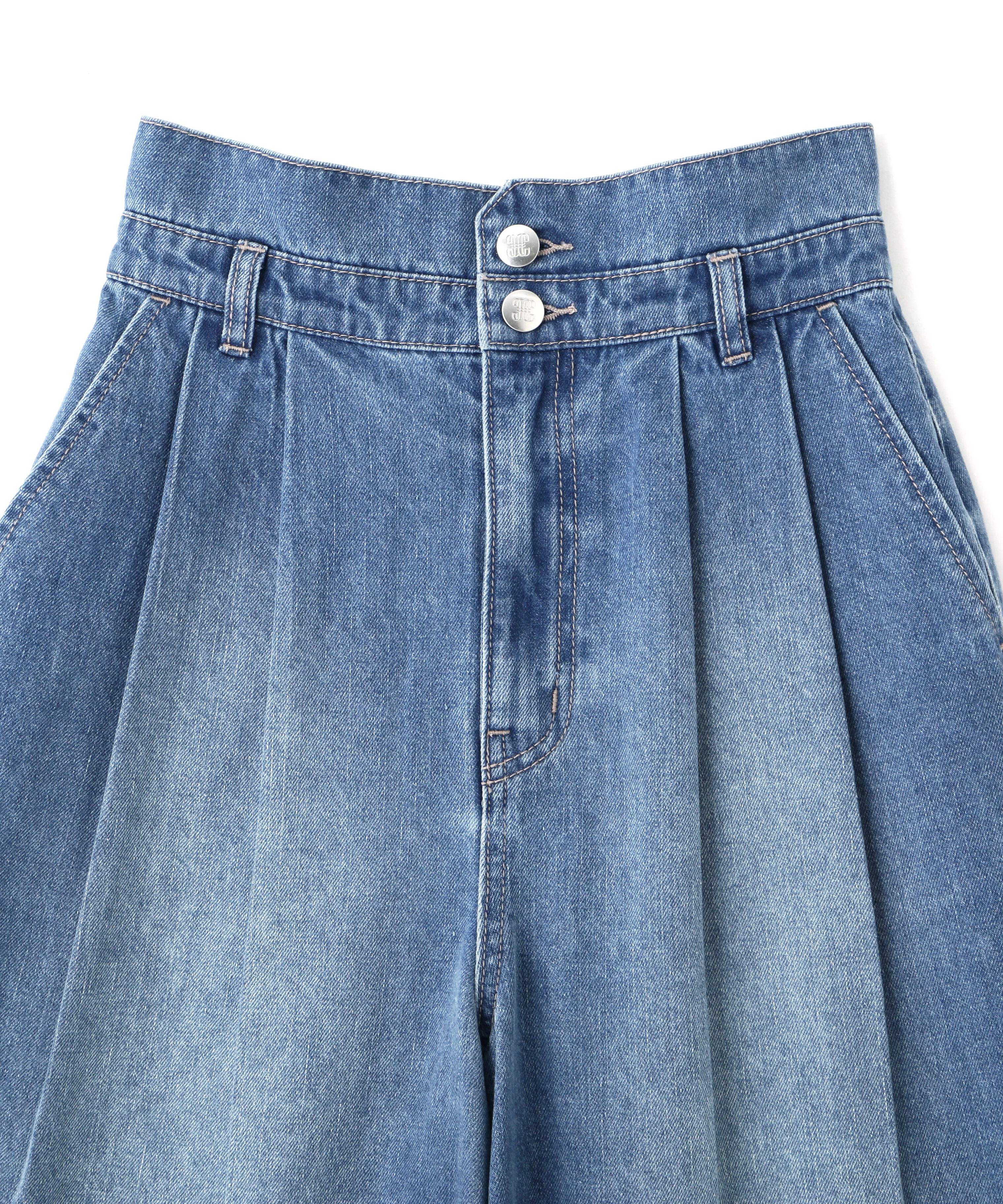  「タックワイドライトデニムパンツ」|その他|