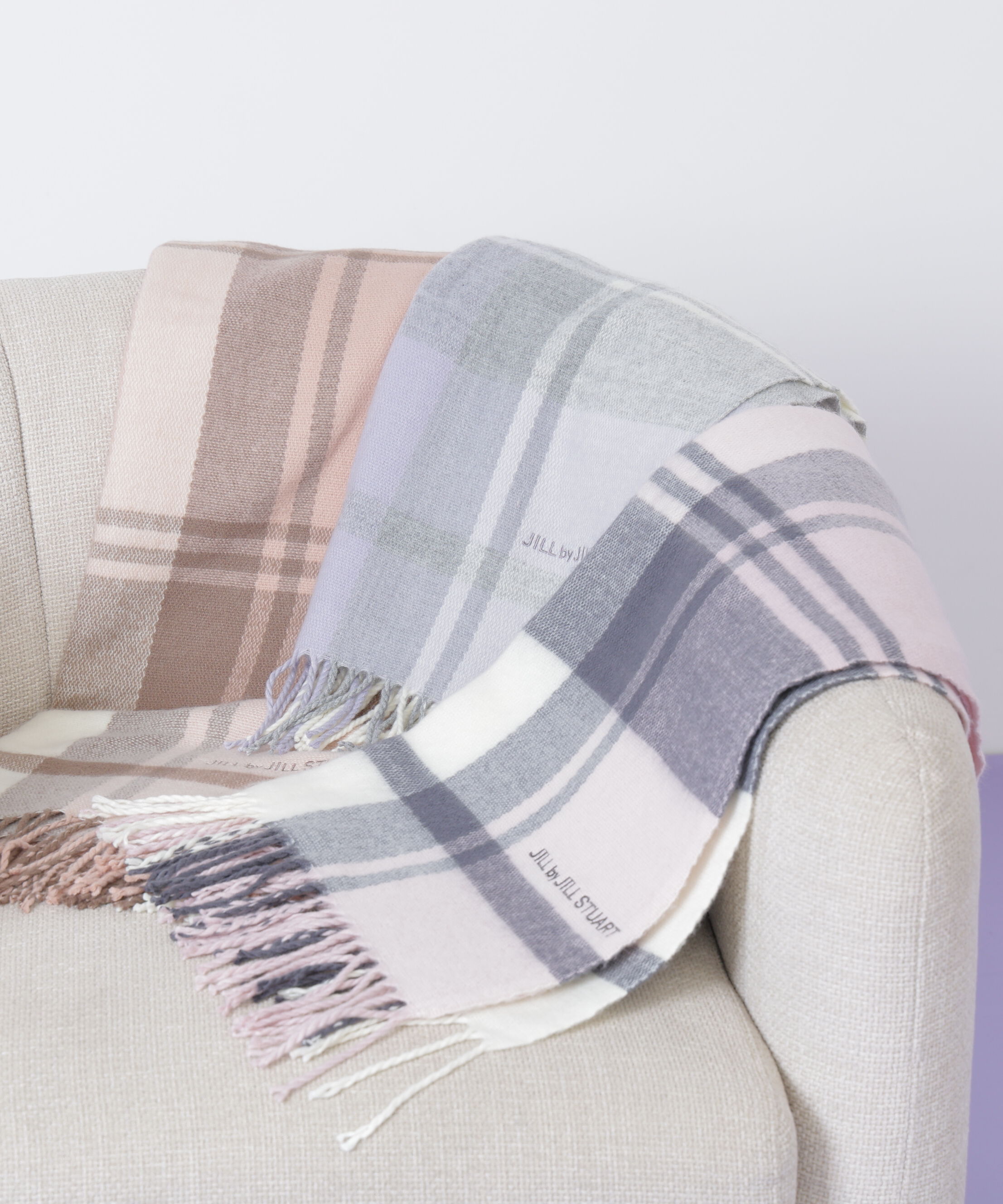  「エンブロイダリーロゴチェックストール」|バンダナ・スカーフ|