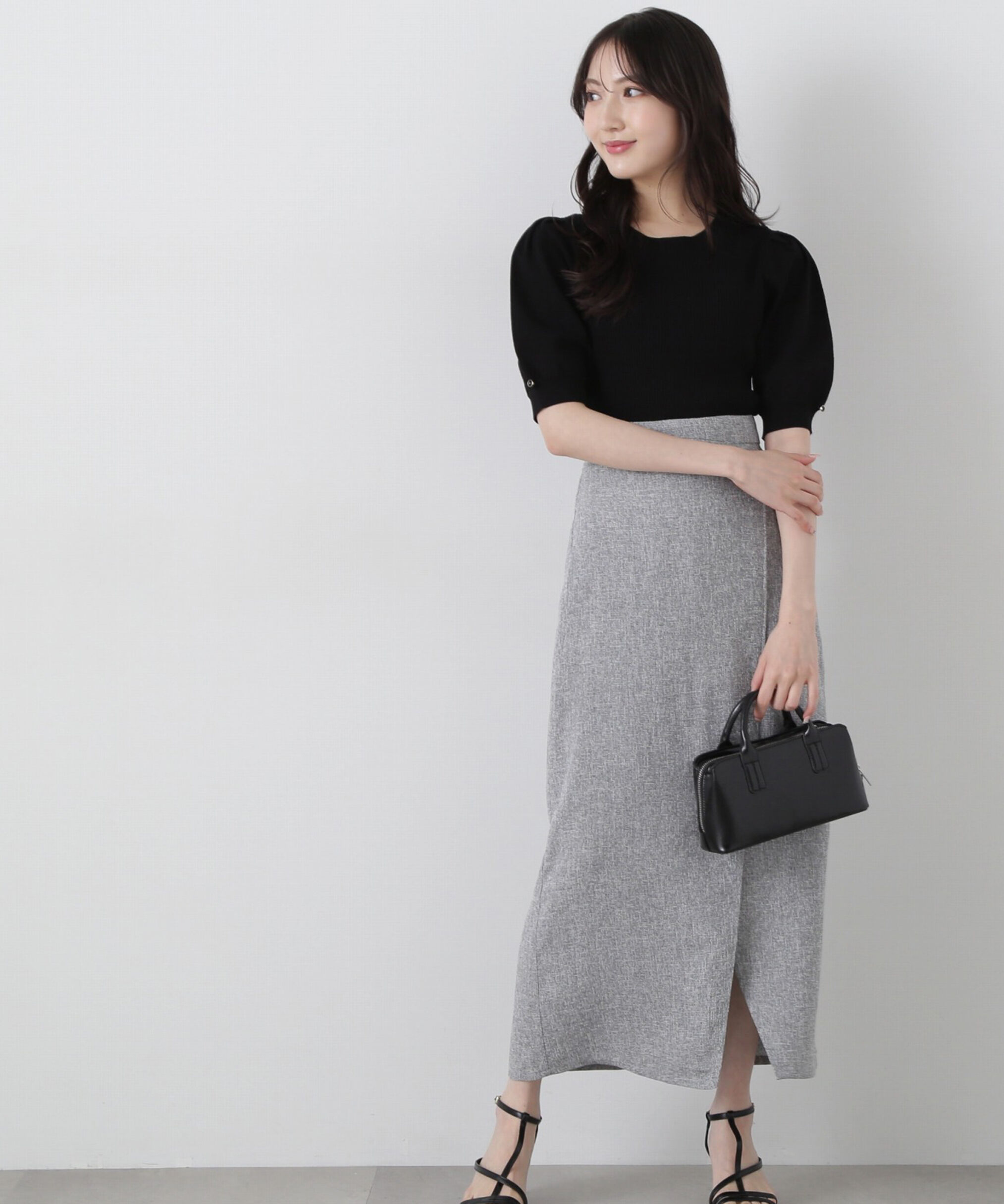 PROPORTION BODY DRESSING「パフスリーブリブニット」|ニット・セーター|