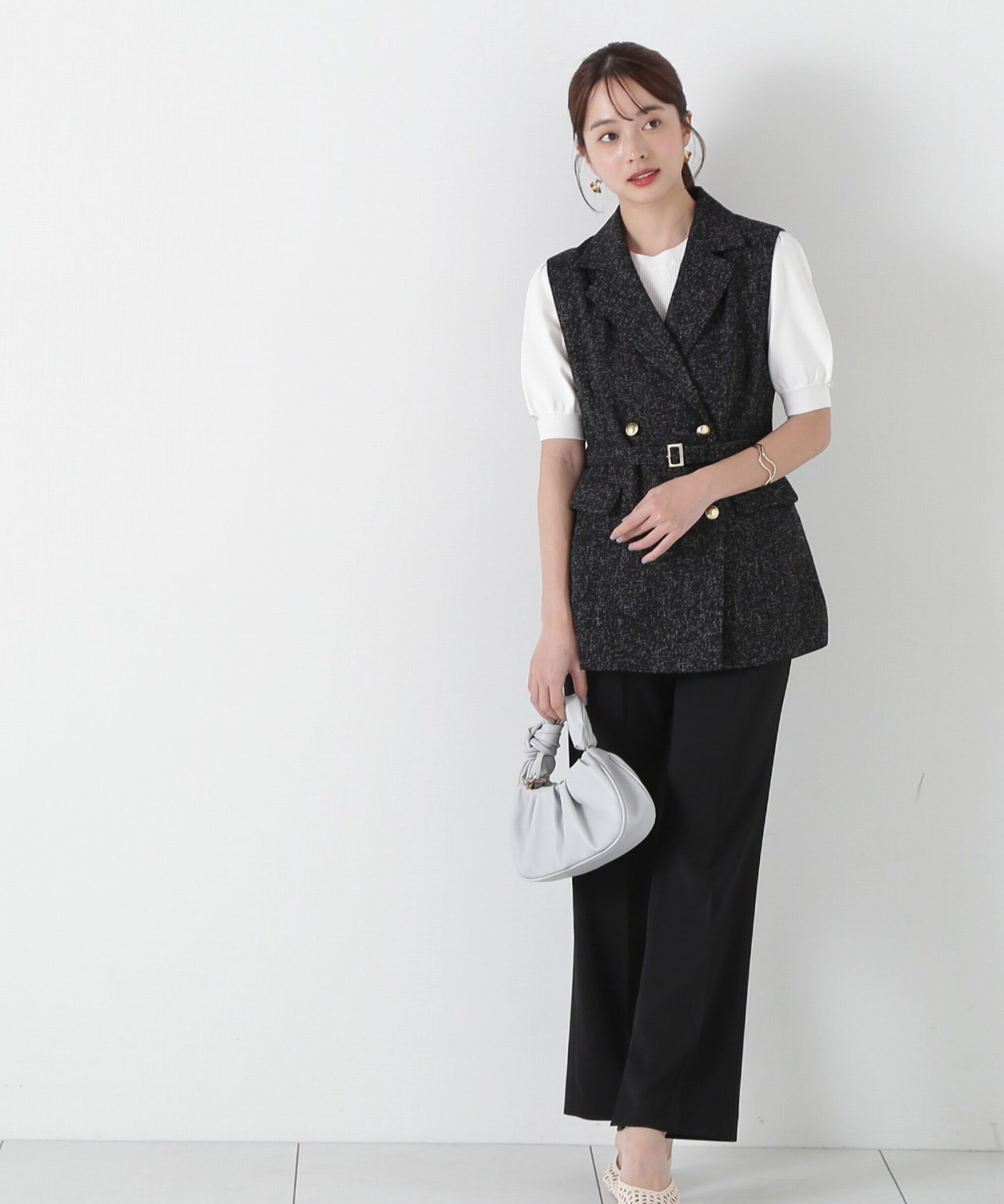 PROPORTION BODY DRESSING「パフスリーブリブニット」|ニット・セーター|