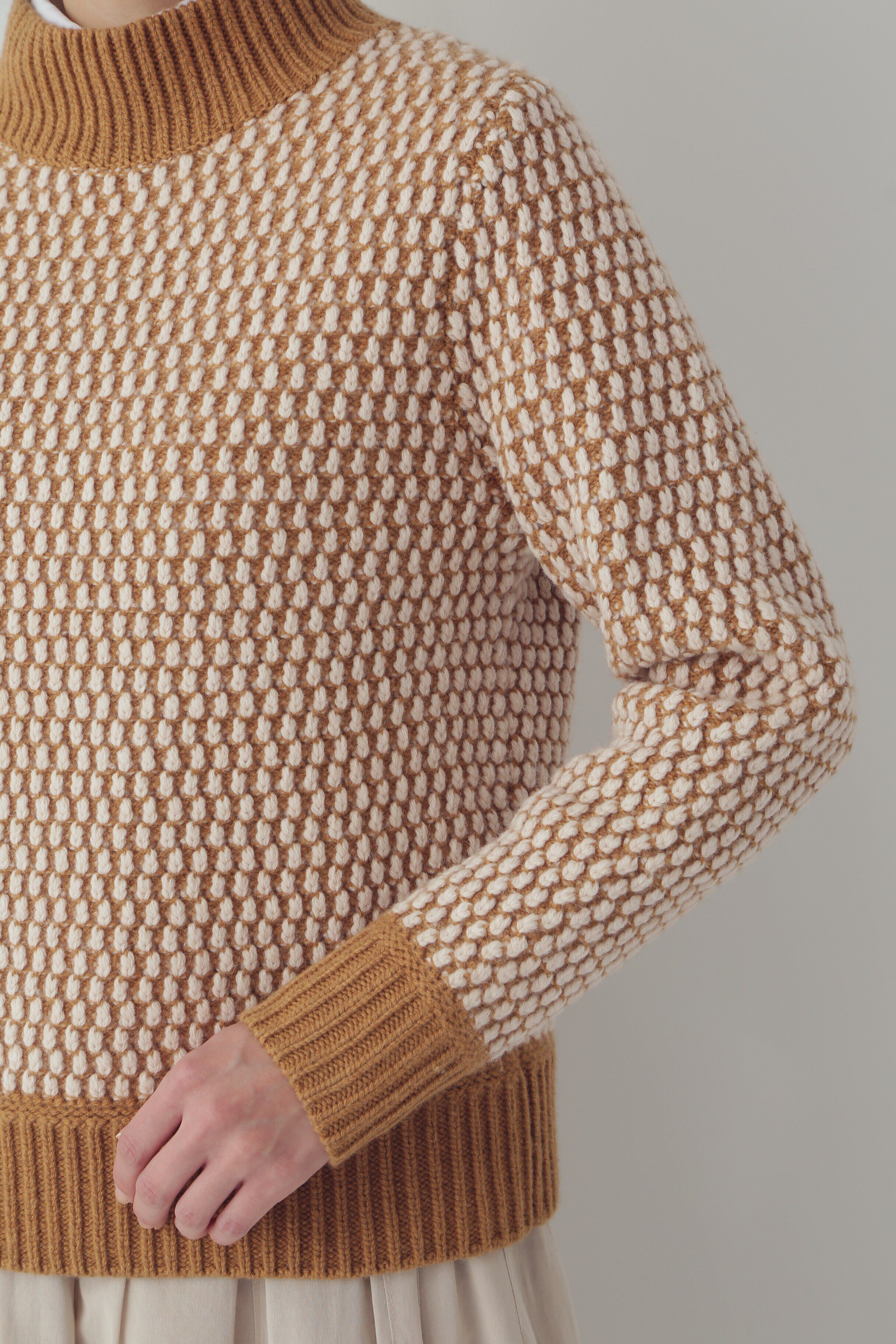  「◆ドットジャガードプルオーバーニット」|ニット・セーター|