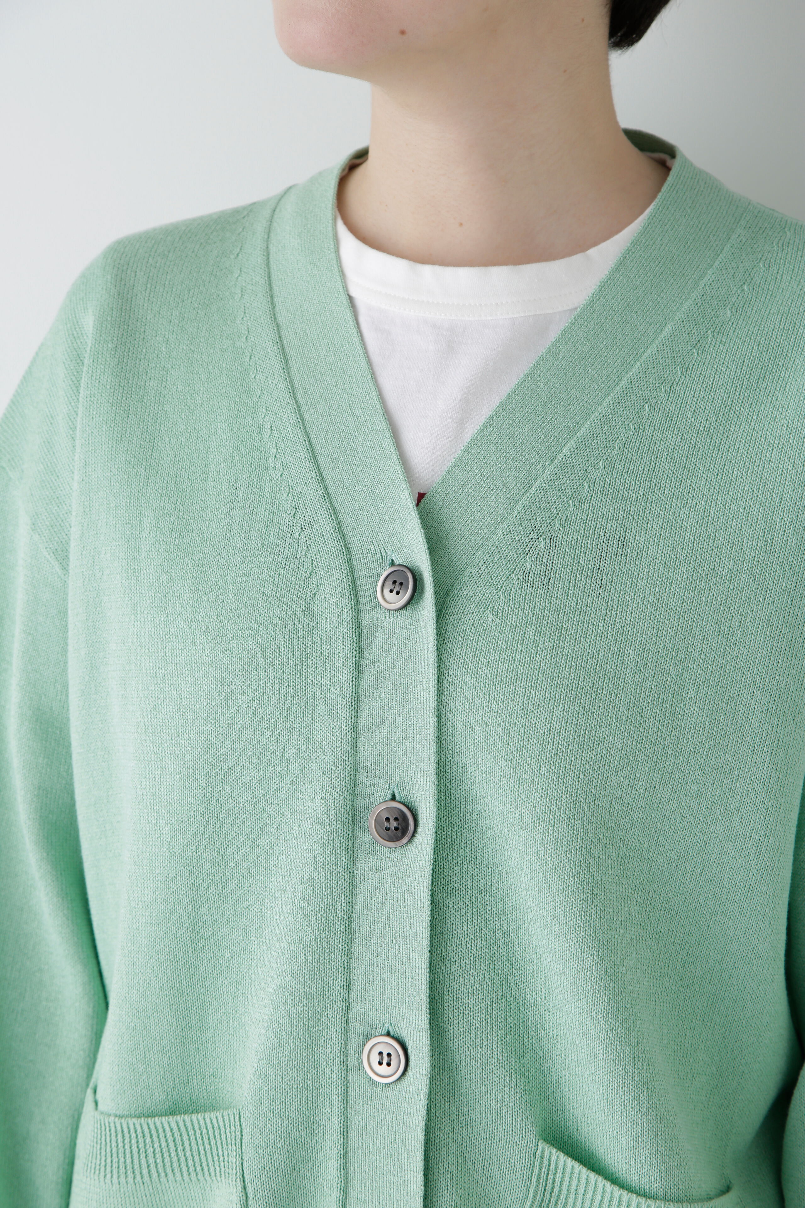  「◆【ウォッシャブル】ペーパーヤーンミドル丈カーディガン」|ニット・セーター|