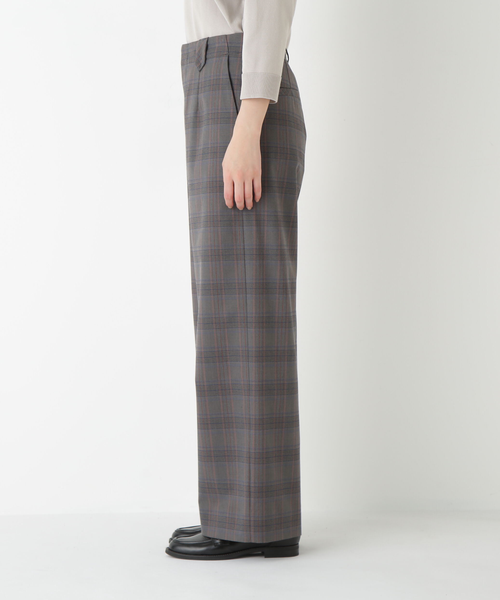  「◆強撚シャークスキンセミワイドパンツ」|その他|