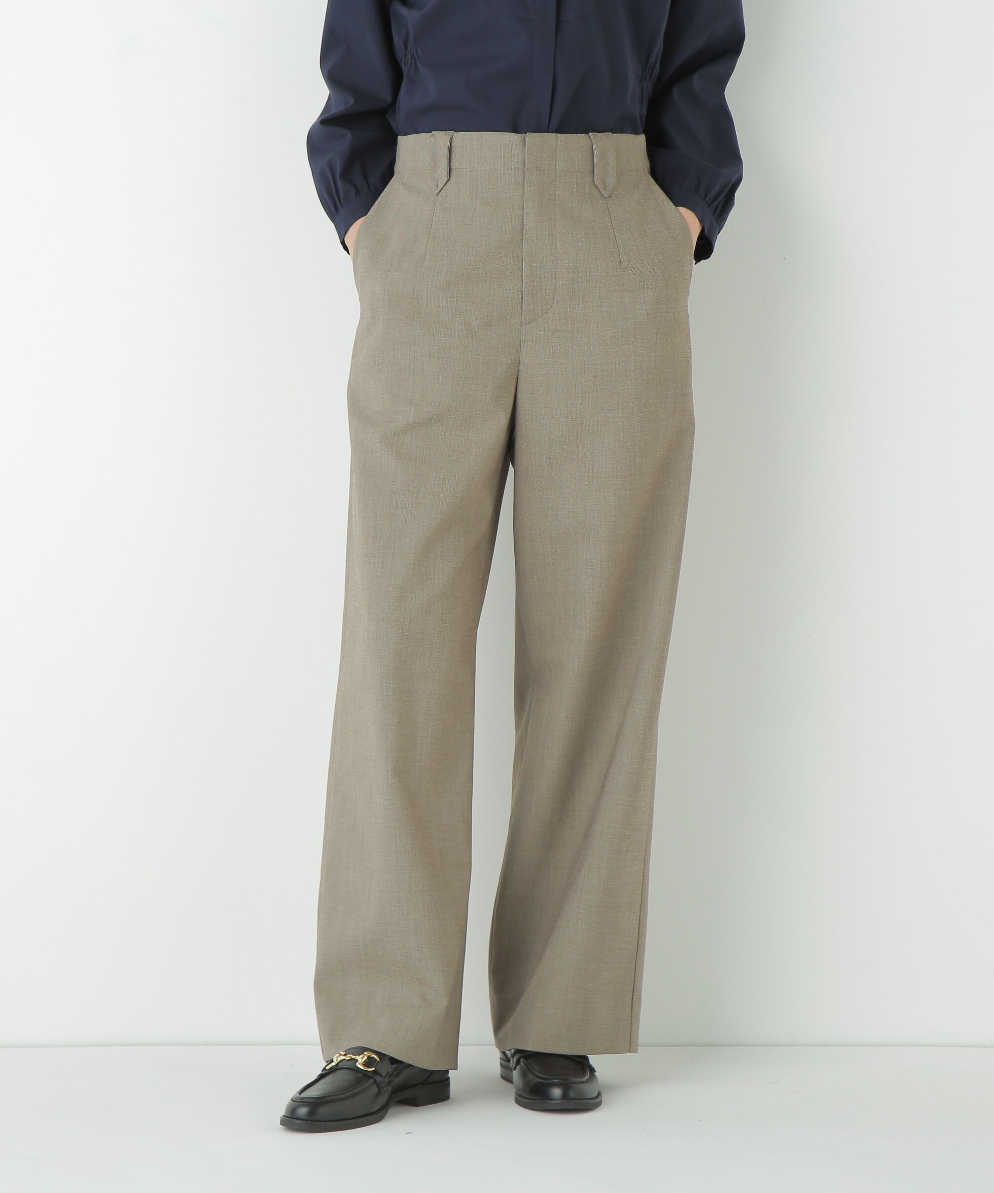  「◆強撚シャークスキンセミワイドパンツ」|その他|