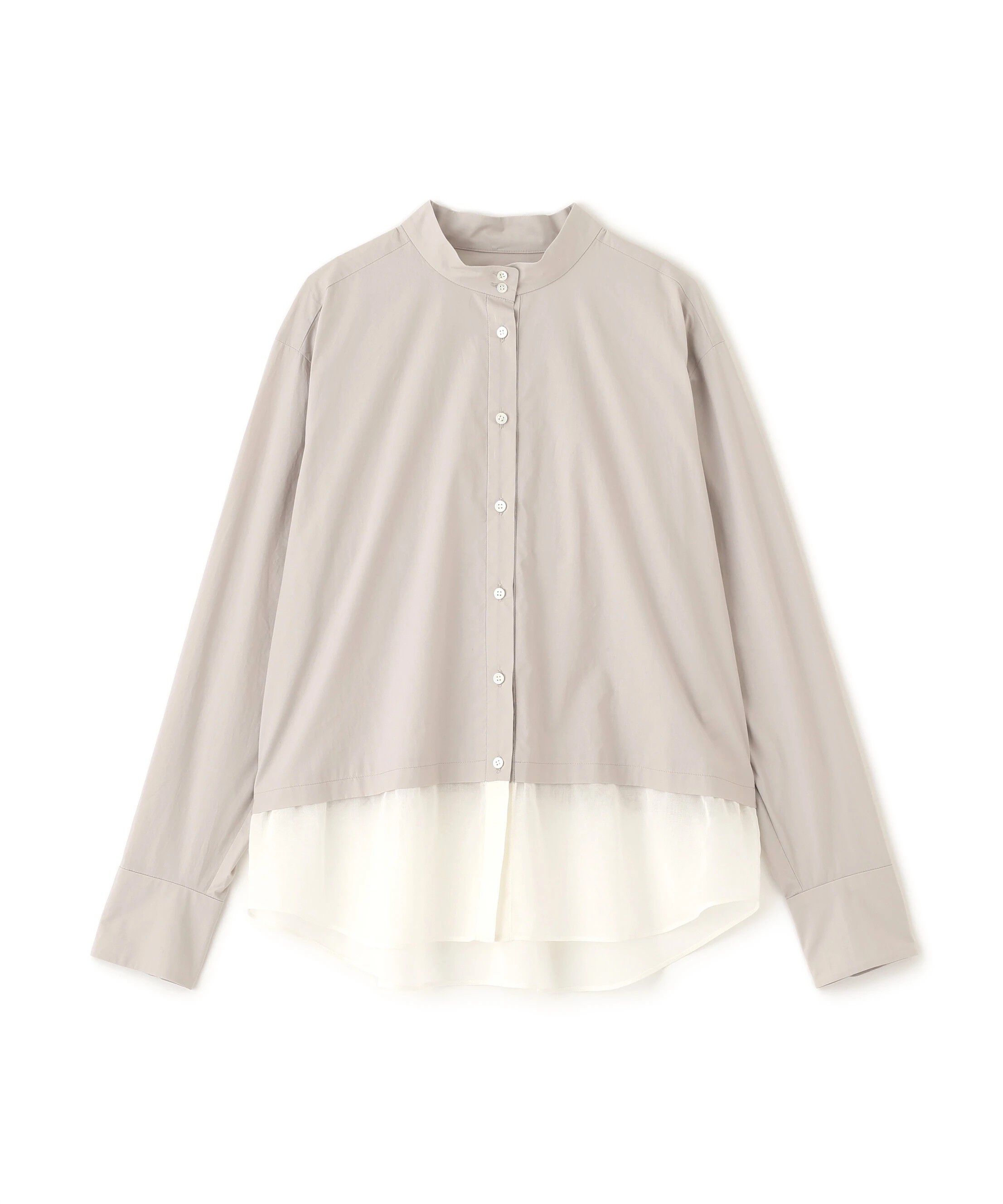  「◆シアーヘムドッキングハイネックブラウス」|シャツ・ブラウス|