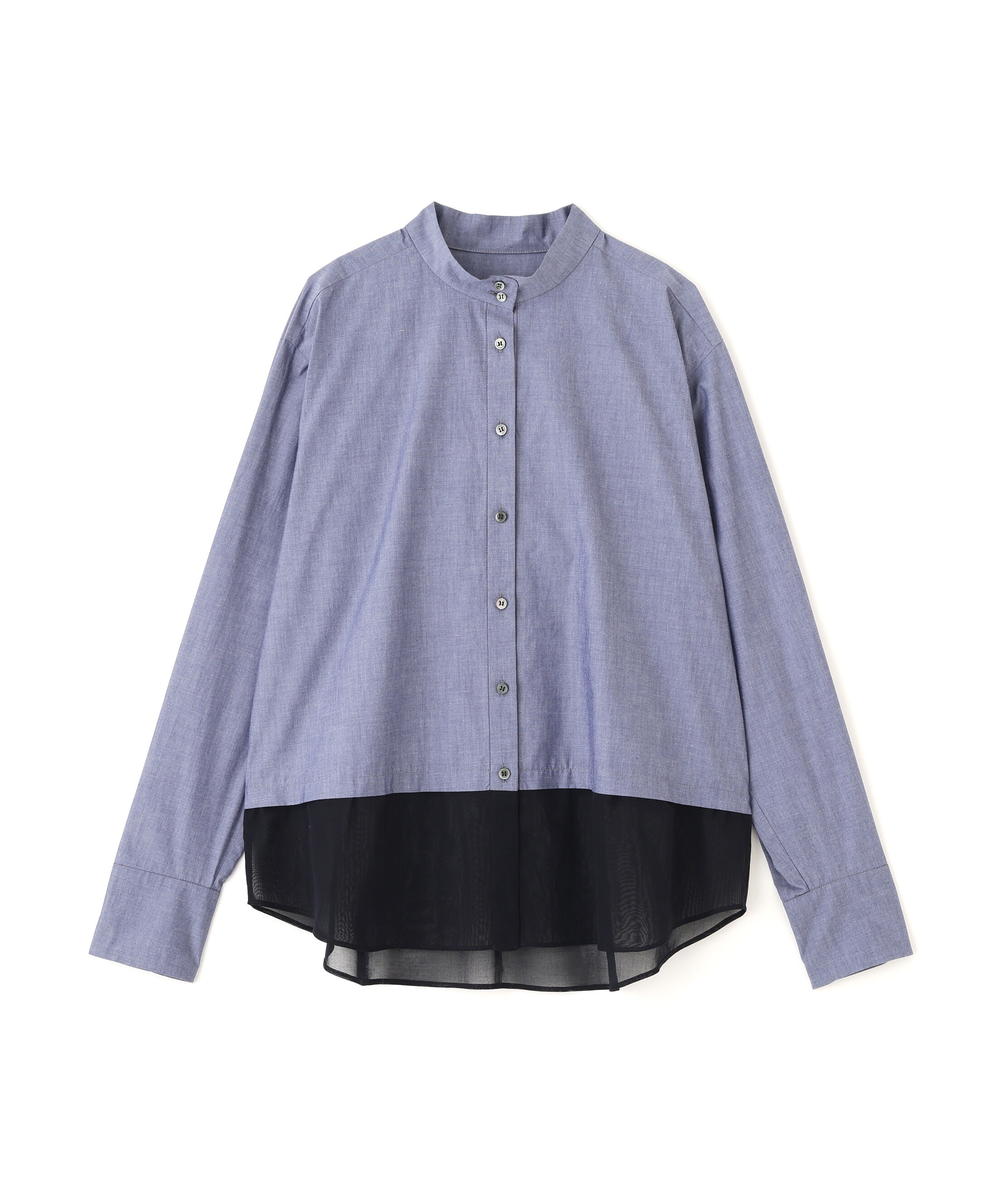  「◆シアーヘムドッキングハイネックブラウス」|シャツ・ブラウス|