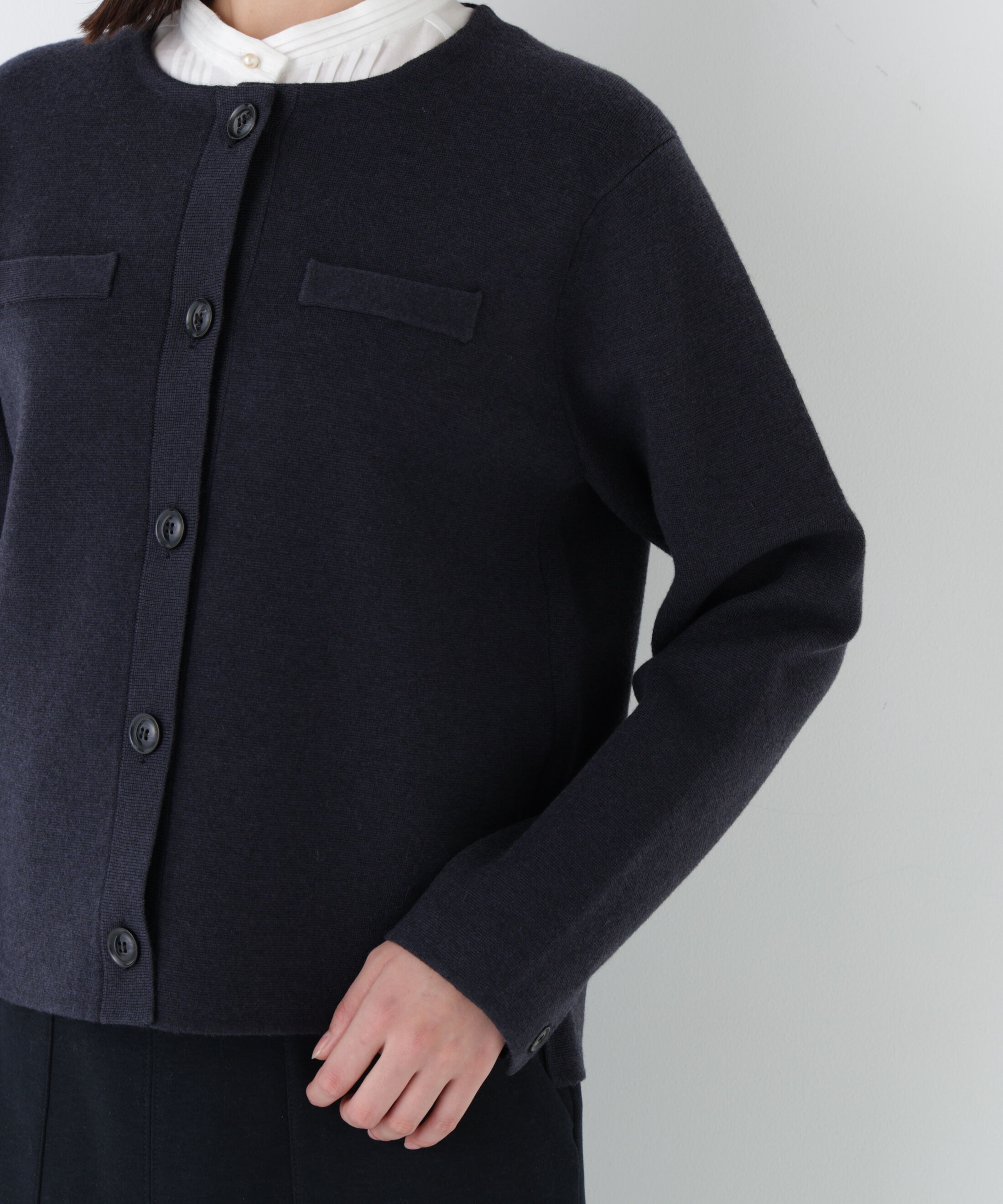  「◆ハイゲージミラノリブクルーネックジャケット」|その他|