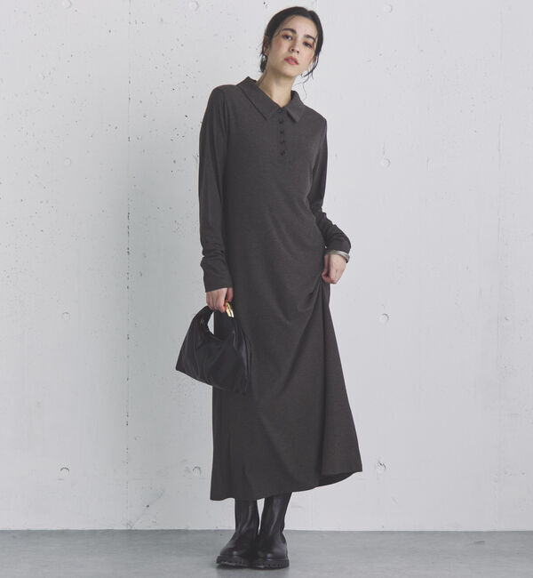 Doux archives「ポロカットロングワンピース」|ワンピース|BROWN