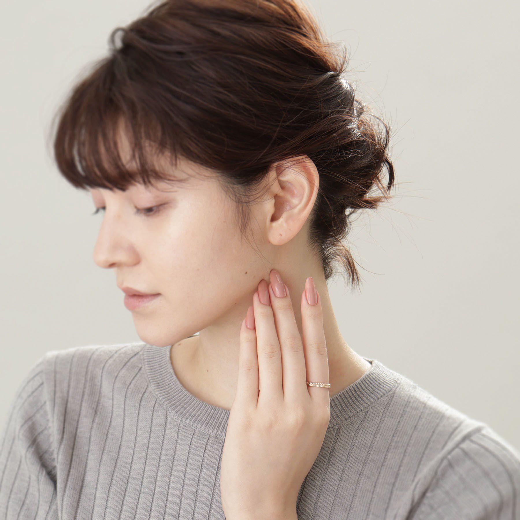 COCOSHNIK「K10ミル縦溝リング」|リング|