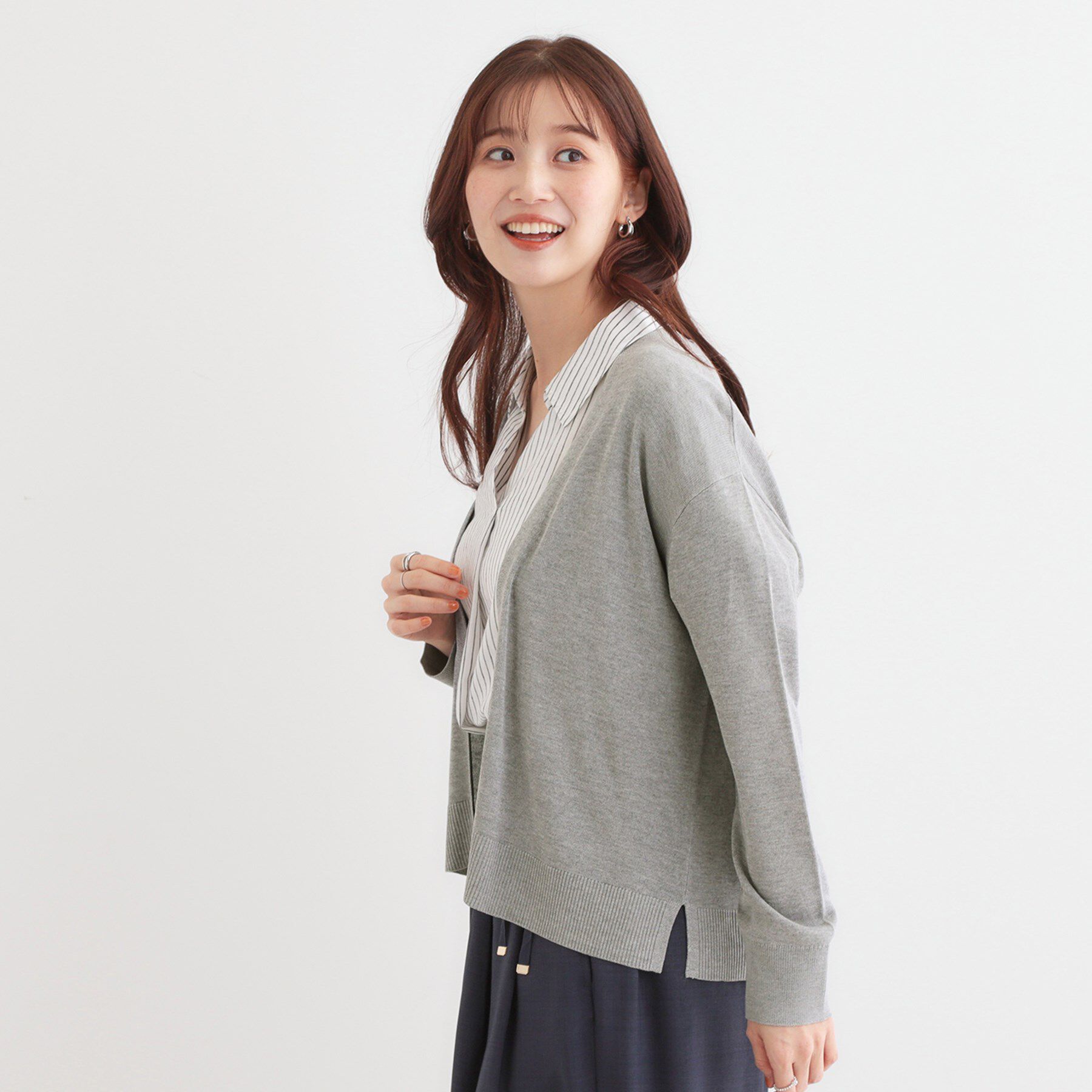 SHOO･LA･RUE「【洗える/UV】明日も着たくなる ニットカーディガン」|カーディガン|