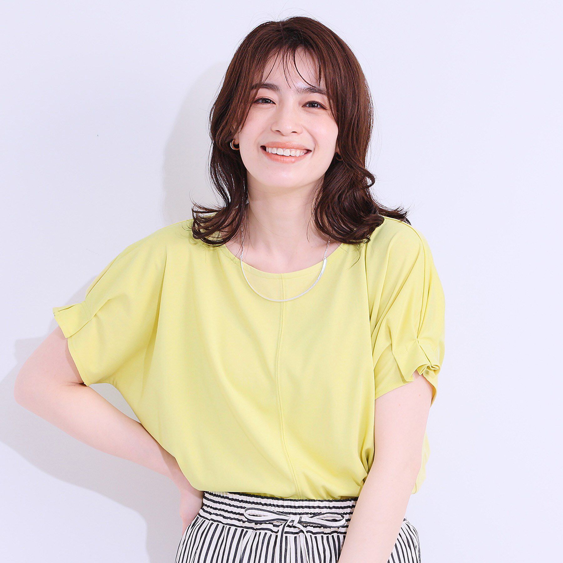 SHOO･LA･RUE「【S-LL/UV/プチプラ】お袖タックで好印象 デザインTシャツ」|Tシャツ・カットソー|