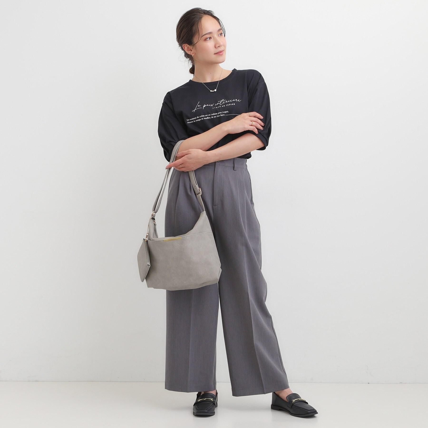 SHOO･LA･RUE「【ひんやり/S-LL】大人の五分袖プリントTシャツ」|Tシャツ・カットソー|