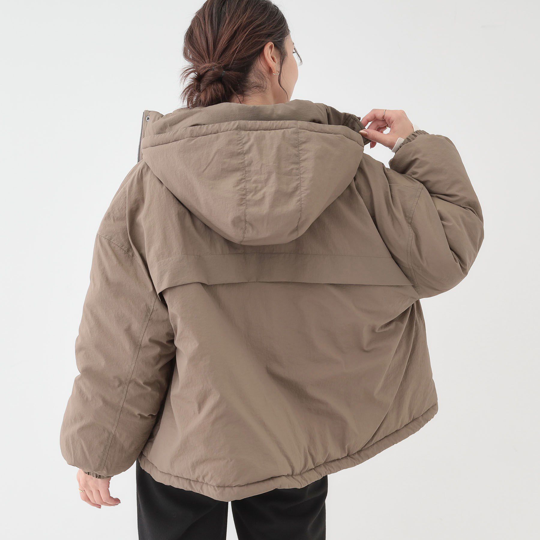 SHOO･LA･RUE「【撥水/あったか】たっぷり着られる 中綿モンスターショートコート」|ダウン|