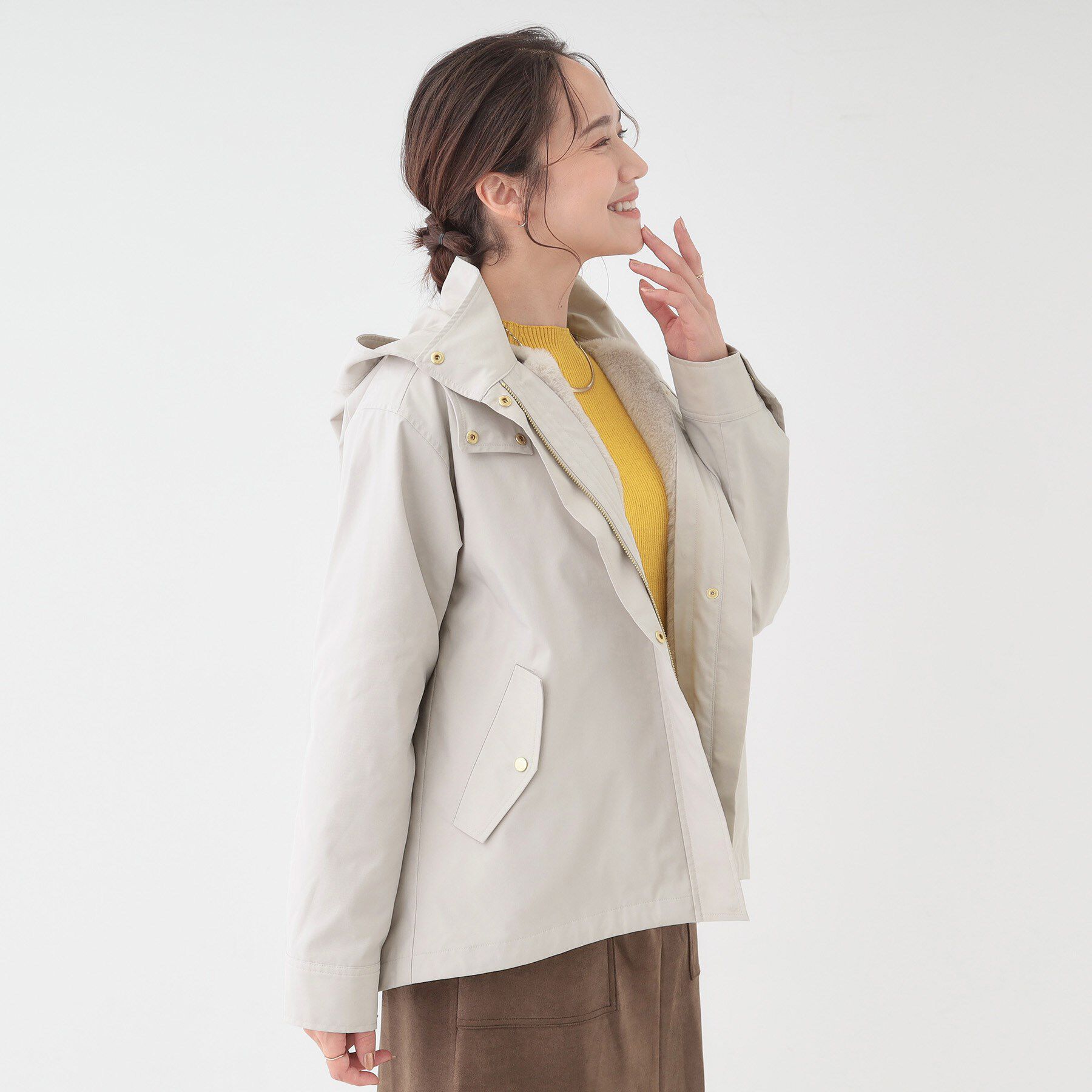 SHOO･LA･RUE「【撥水/マルチWAY】フェイクファーライナー付き 欲張りマンパ」|ブルゾン・スタジャン|