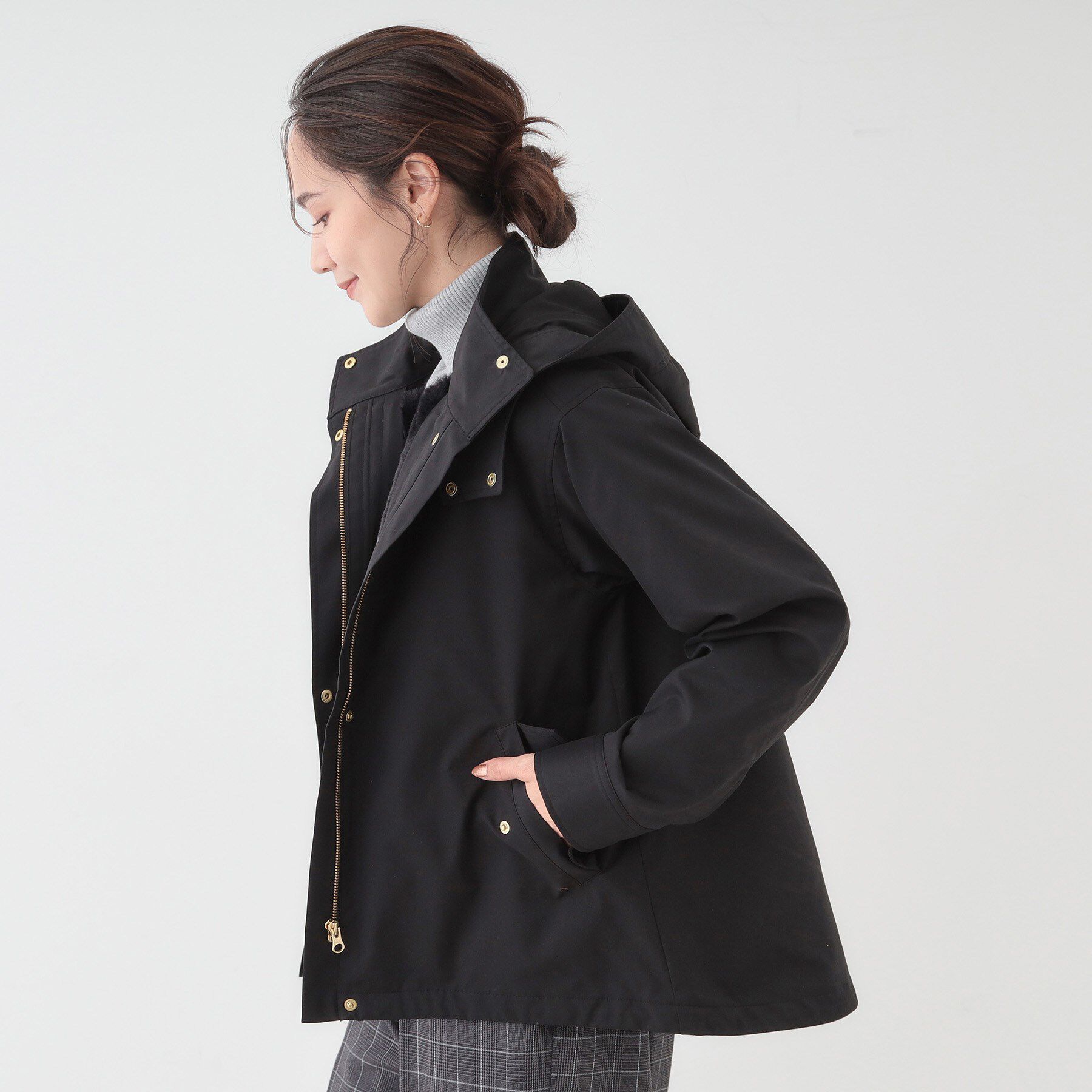 SHOO･LA･RUE「【撥水/マルチWAY】フェイクファーライナー付き 欲張りマンパ」|ブルゾン・スタジャン|