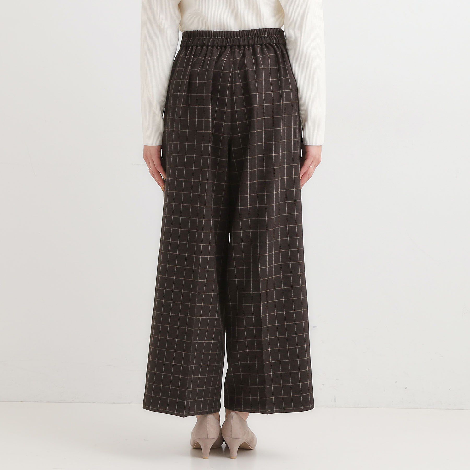 SHOO･LA･RUE「【着丈選べる】大人のきれいめスタイルに ウールフィール ワイドパンツ」|その他|