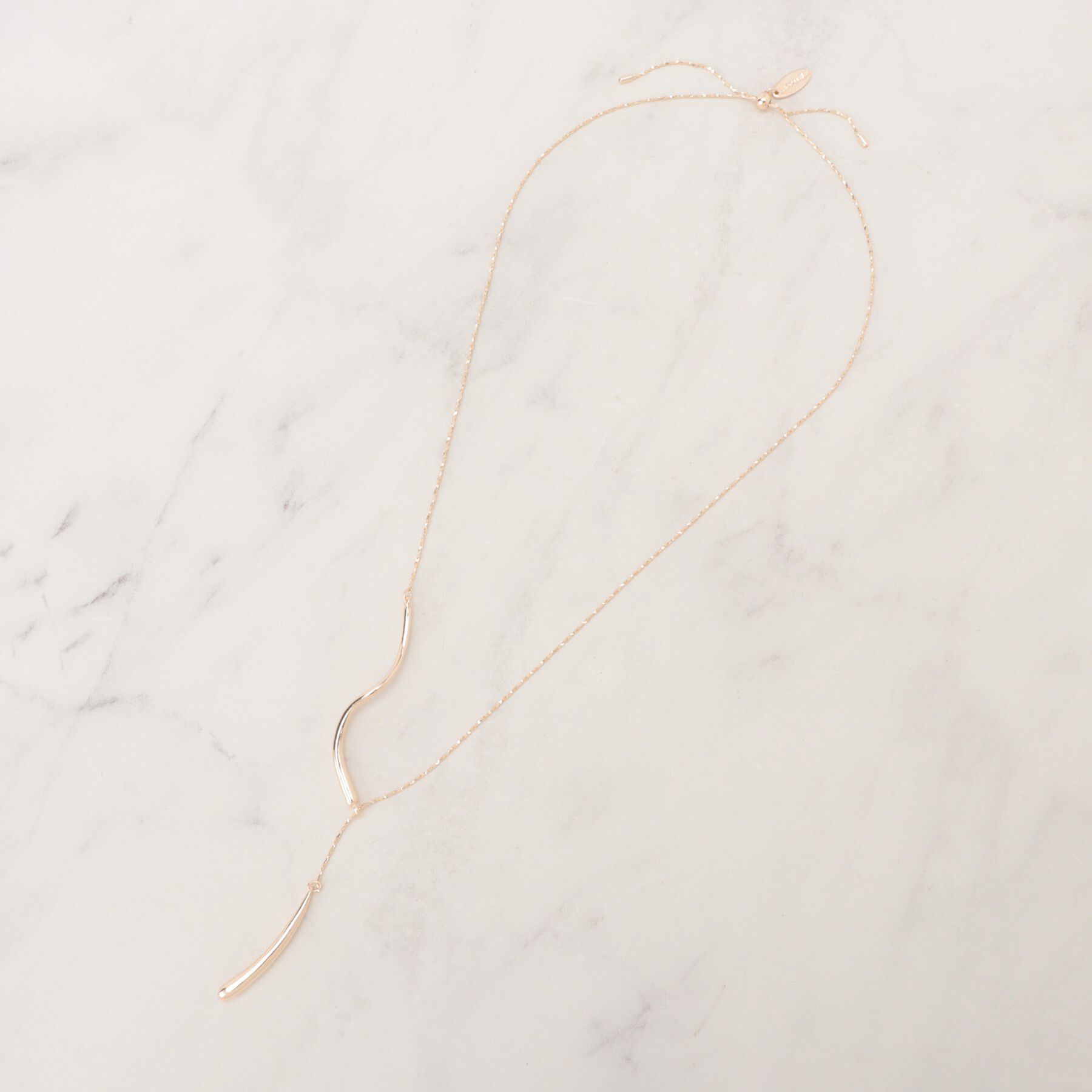 SHOO･LA･RUE「ウェーブメタルY字ネックレス」|ネックレス|