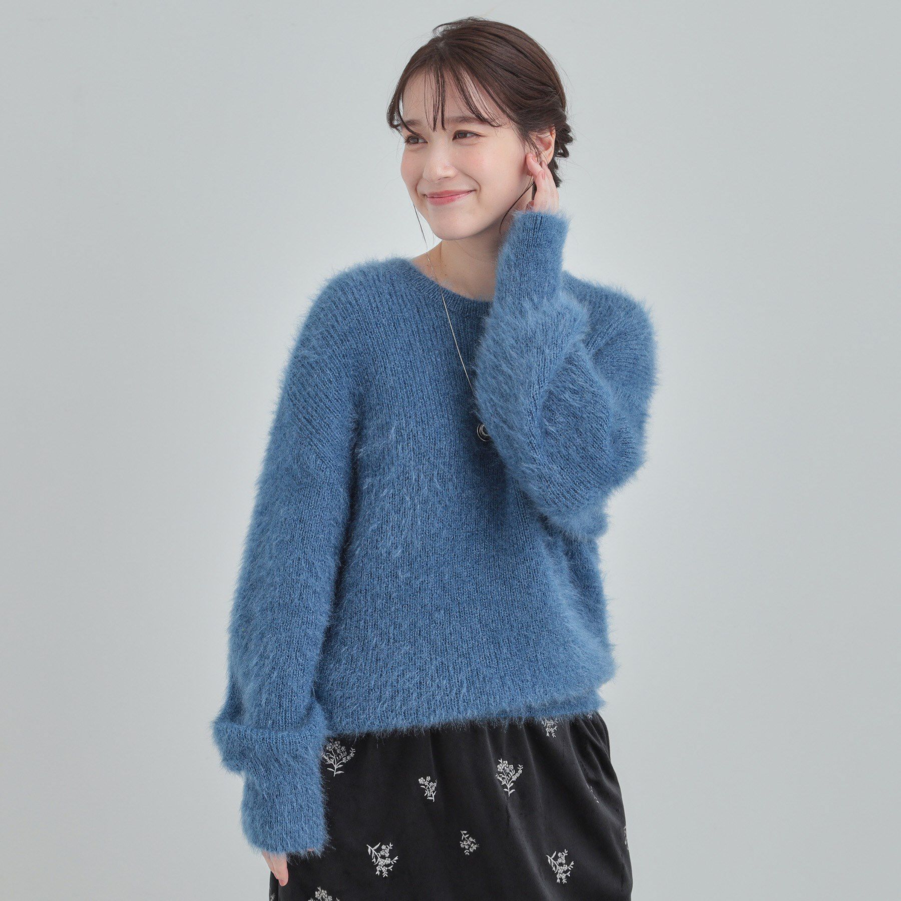 SHOO･LA･RUE「【S-LL/ゆったり】ふわふわシャギー 大人レディなニット」|ニット・セーター|