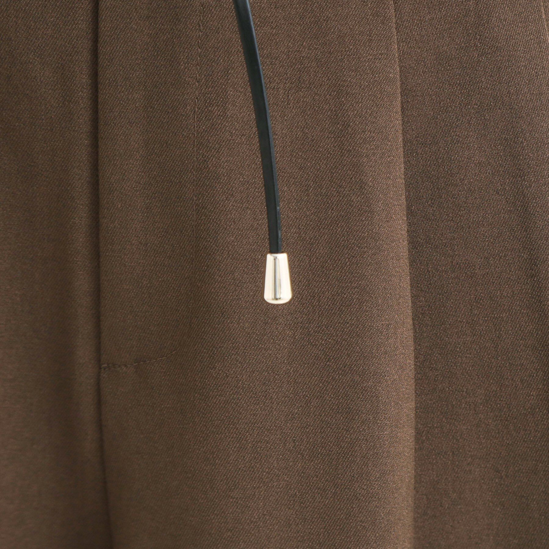 SHOO･LA･RUE「【S-LL/2点セット】脚のラインを拾いにくい ベルト付きタックスカーチョパンツ」|その他|