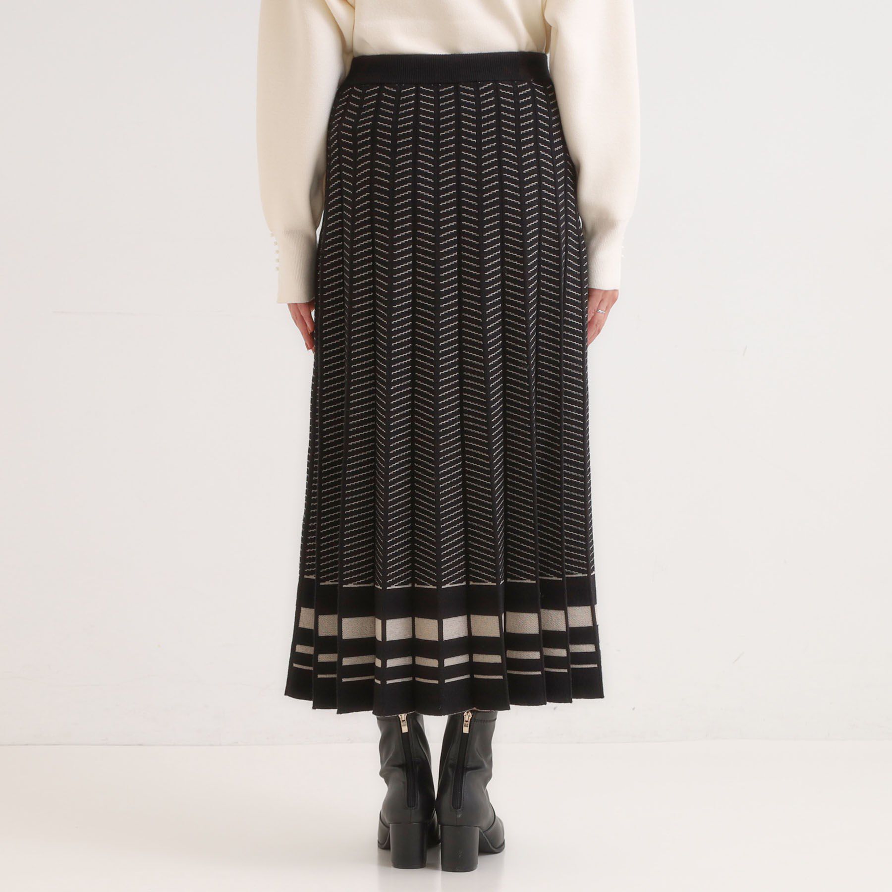 SHOO･LA･RUE「【高レビュー/セットアップ可】女性らしさ際立つ 洗えるもちもちニットスカート」|スカート|