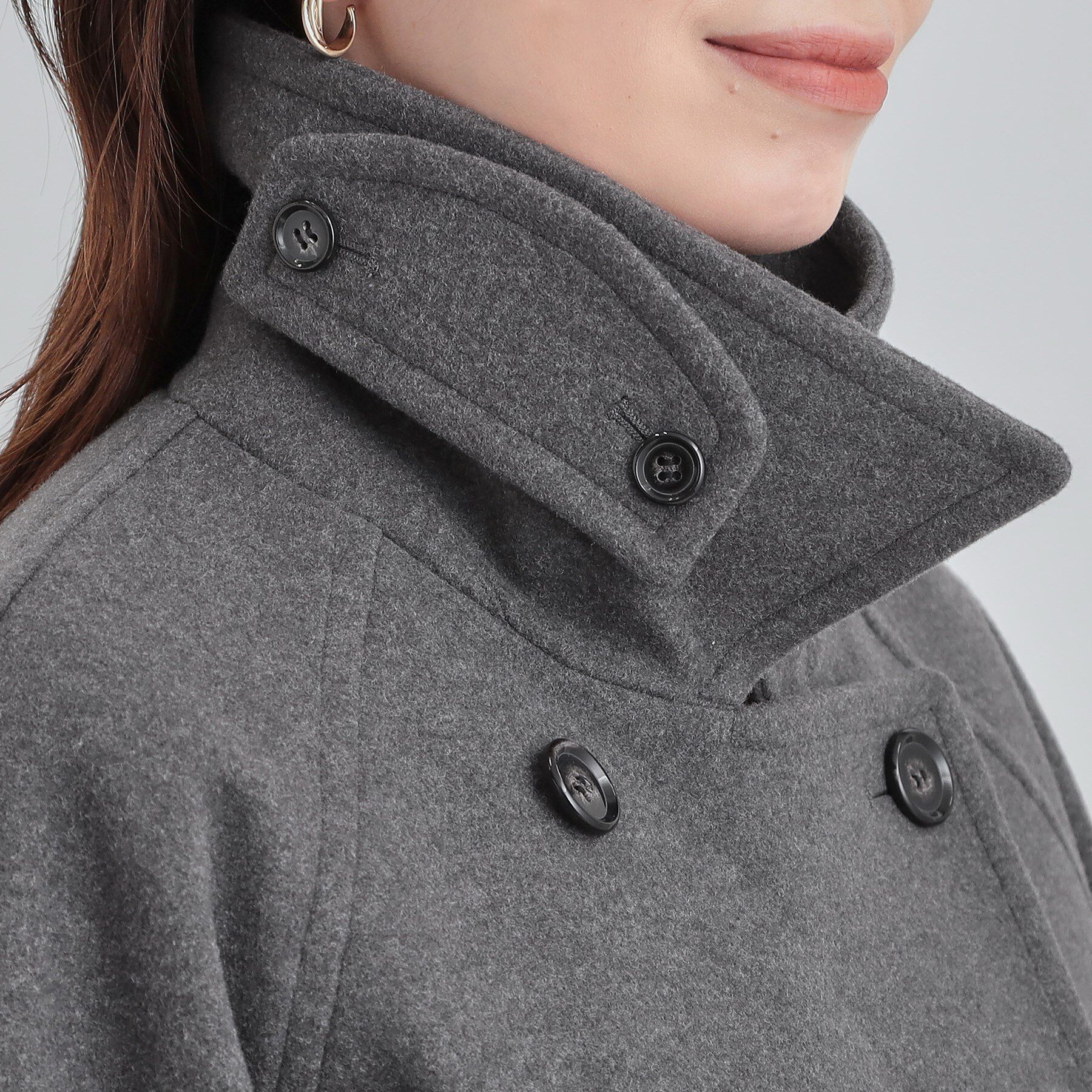 SHOO･LA･RUE「【2WAY】こなれきれい ウール調コクーンコート」|チェスターコート|