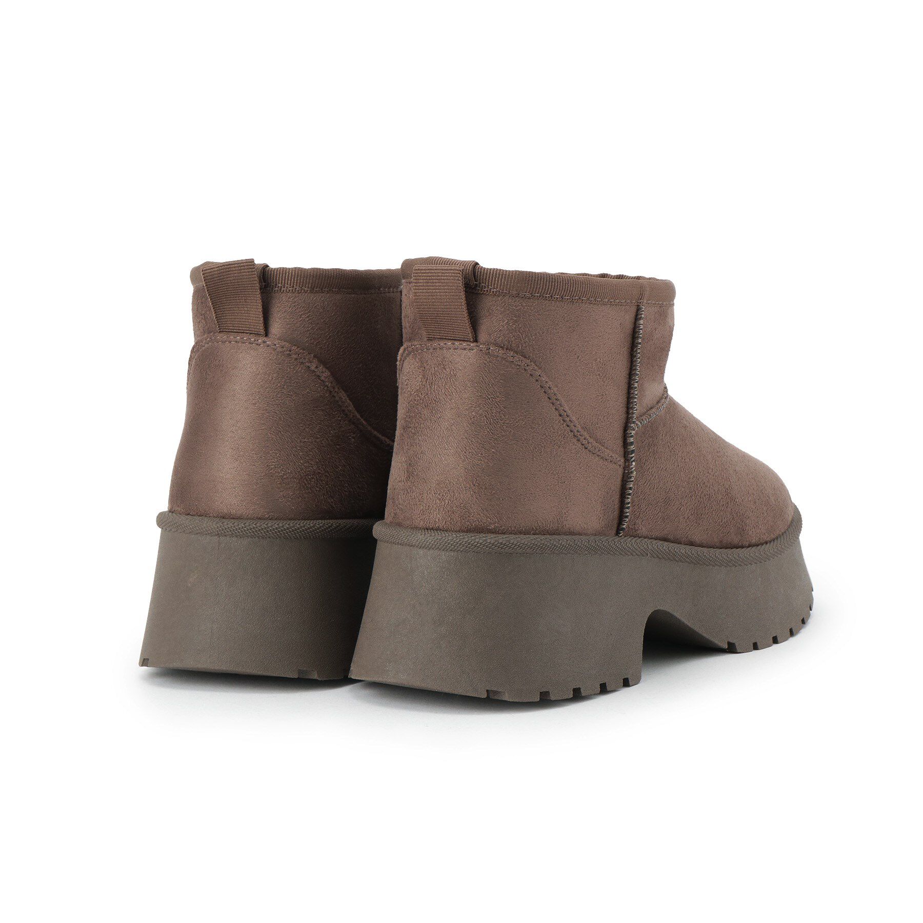 SHOO･LA･RUE「曲がるフェイクムートンブーツ」|ショートブーツ|