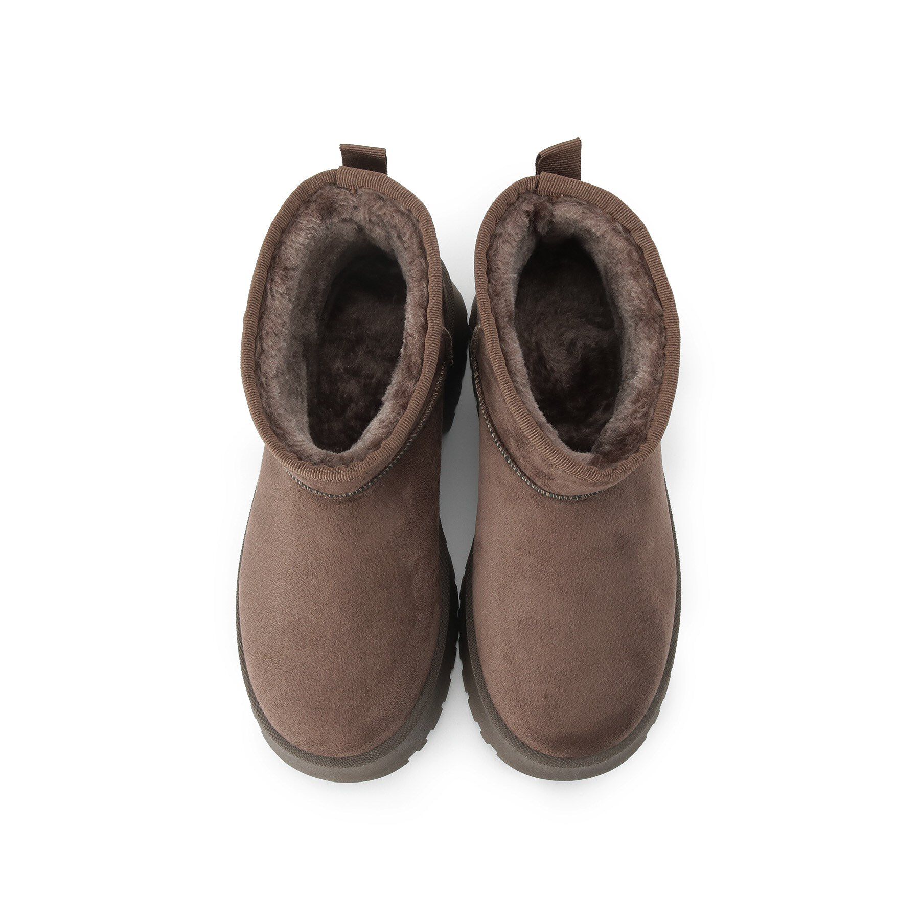 SHOO･LA･RUE「曲がるフェイクムートンブーツ」|ショートブーツ|