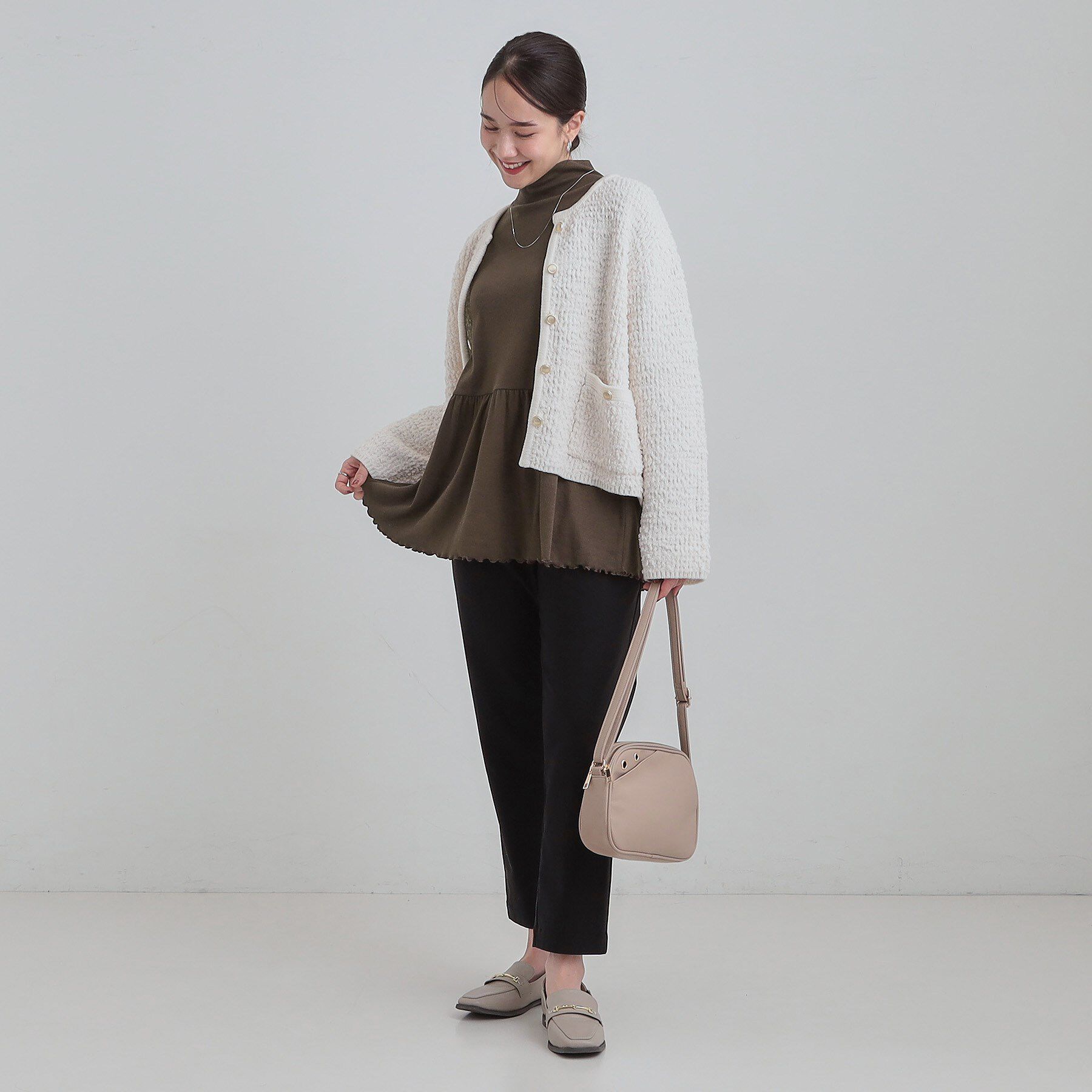 SHOO･LA･RUE「ペプラムリブトップス」|チュニック|