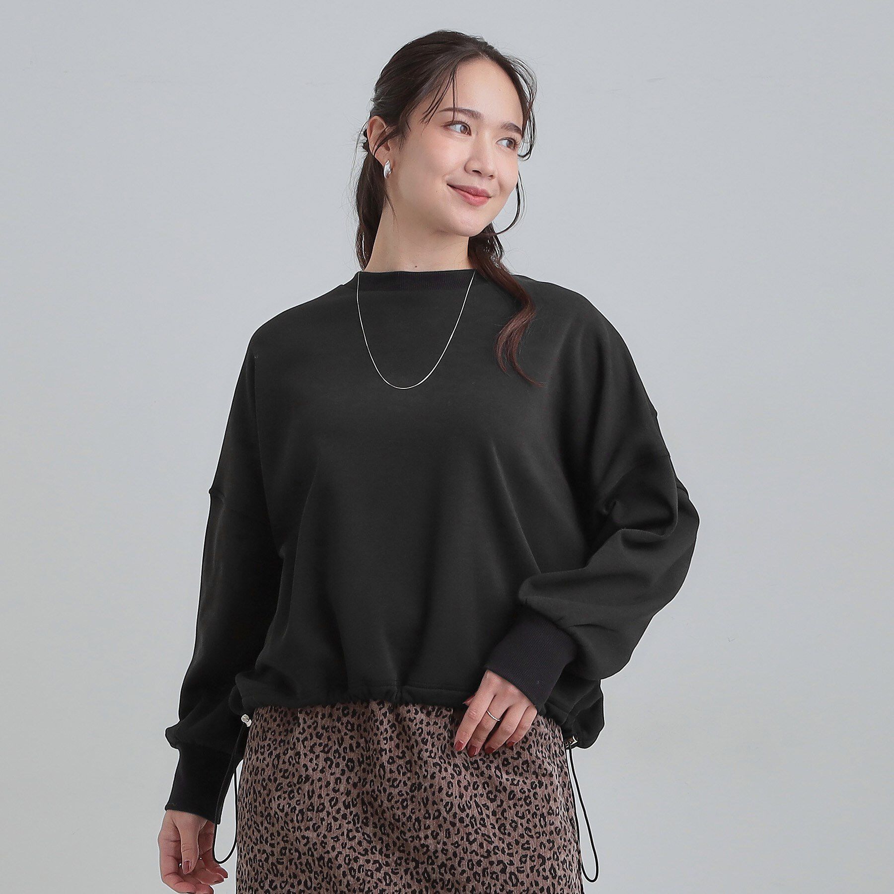 SHOO･LA･RUE「ドロスト裏シャギースウェット」|パーカー|