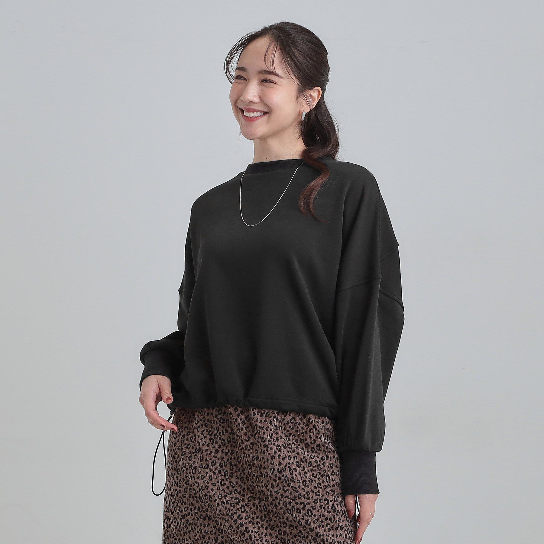 SHOO･LA･RUE「ドロスト裏シャギースウェット」|パーカー|