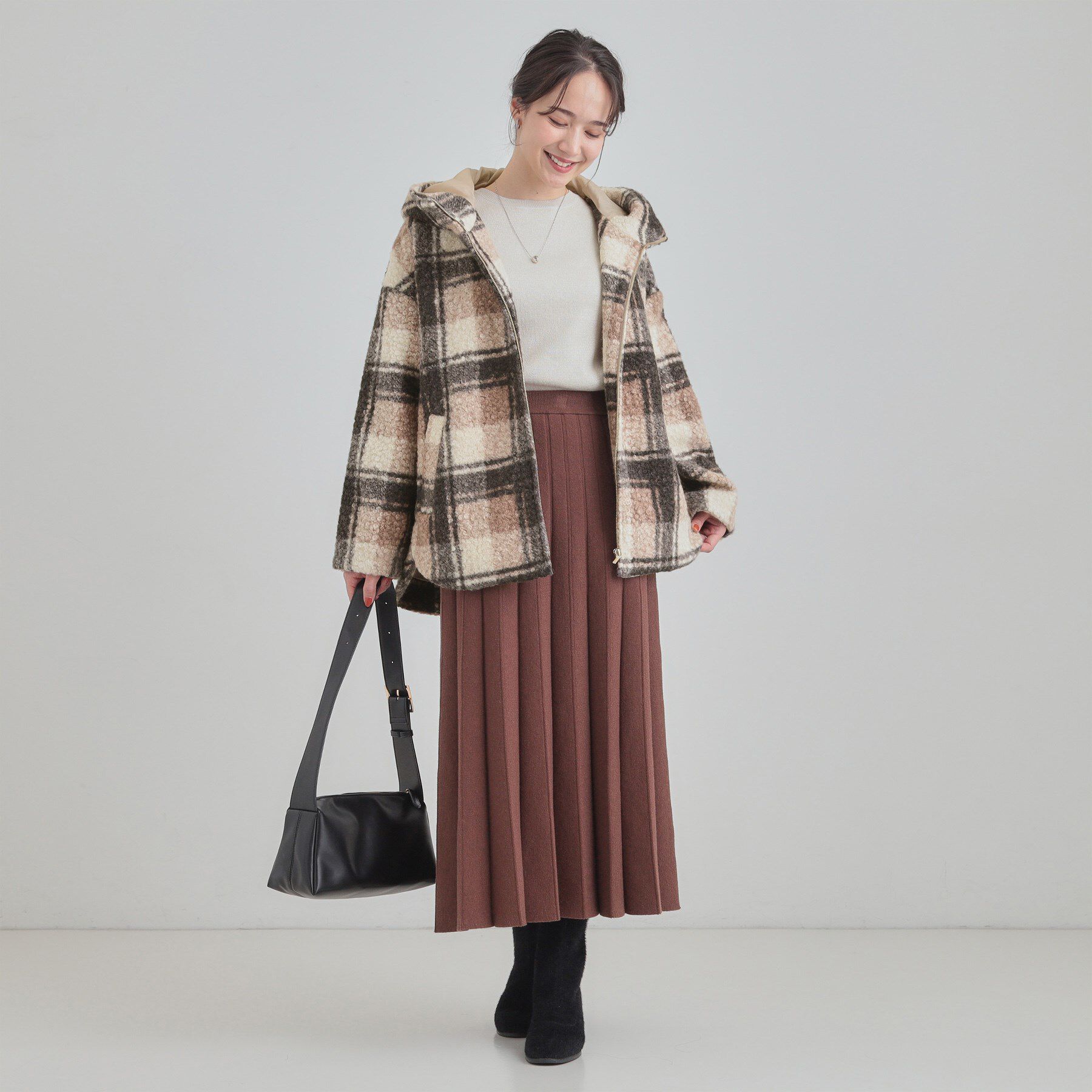 SHOO･LA･RUE「ブークレチェックフードコート」|その他|