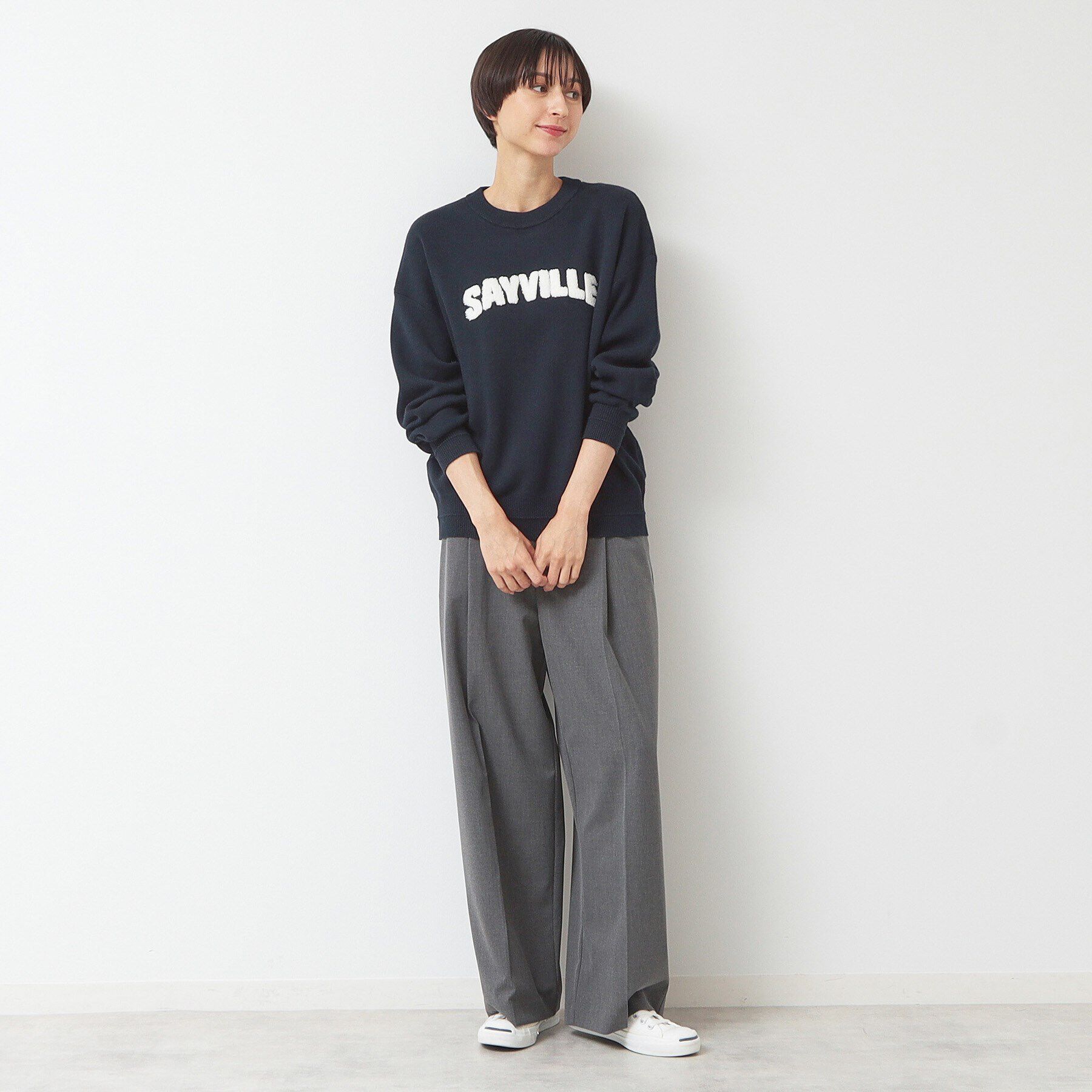 Dessin「【洗える】サガラ刺繍ロゴニット（XS～L）」|ニット・セーター|