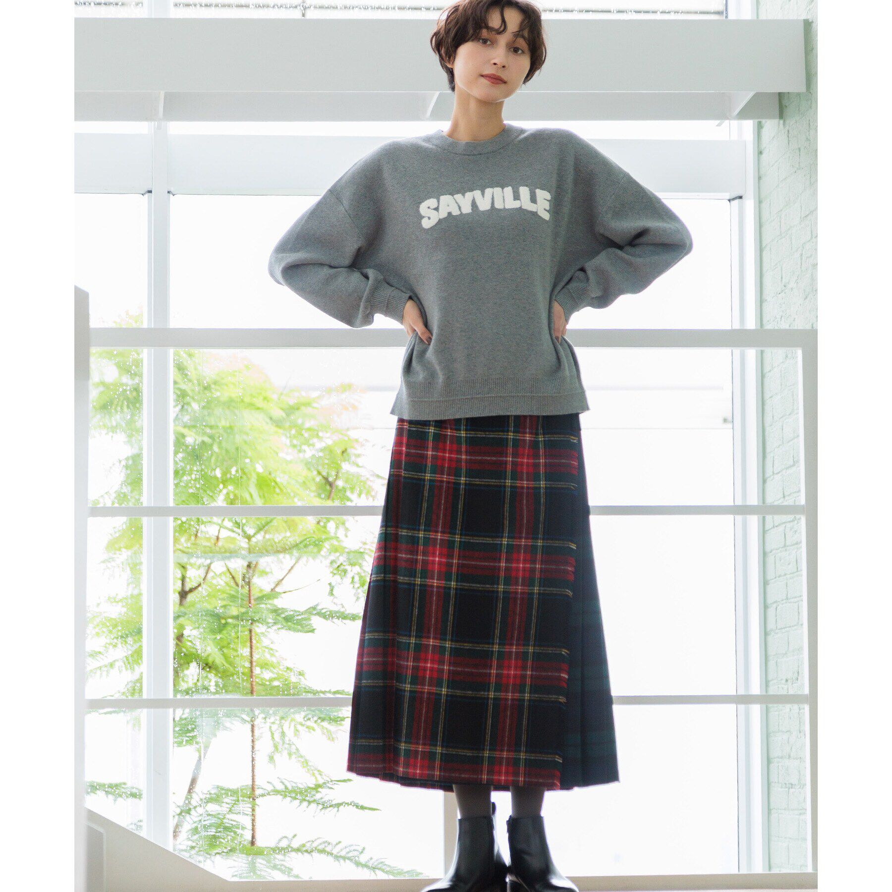 Dessin「【洗える】サガラ刺繍ロゴニット（XS～L）」|ニット・セーター|