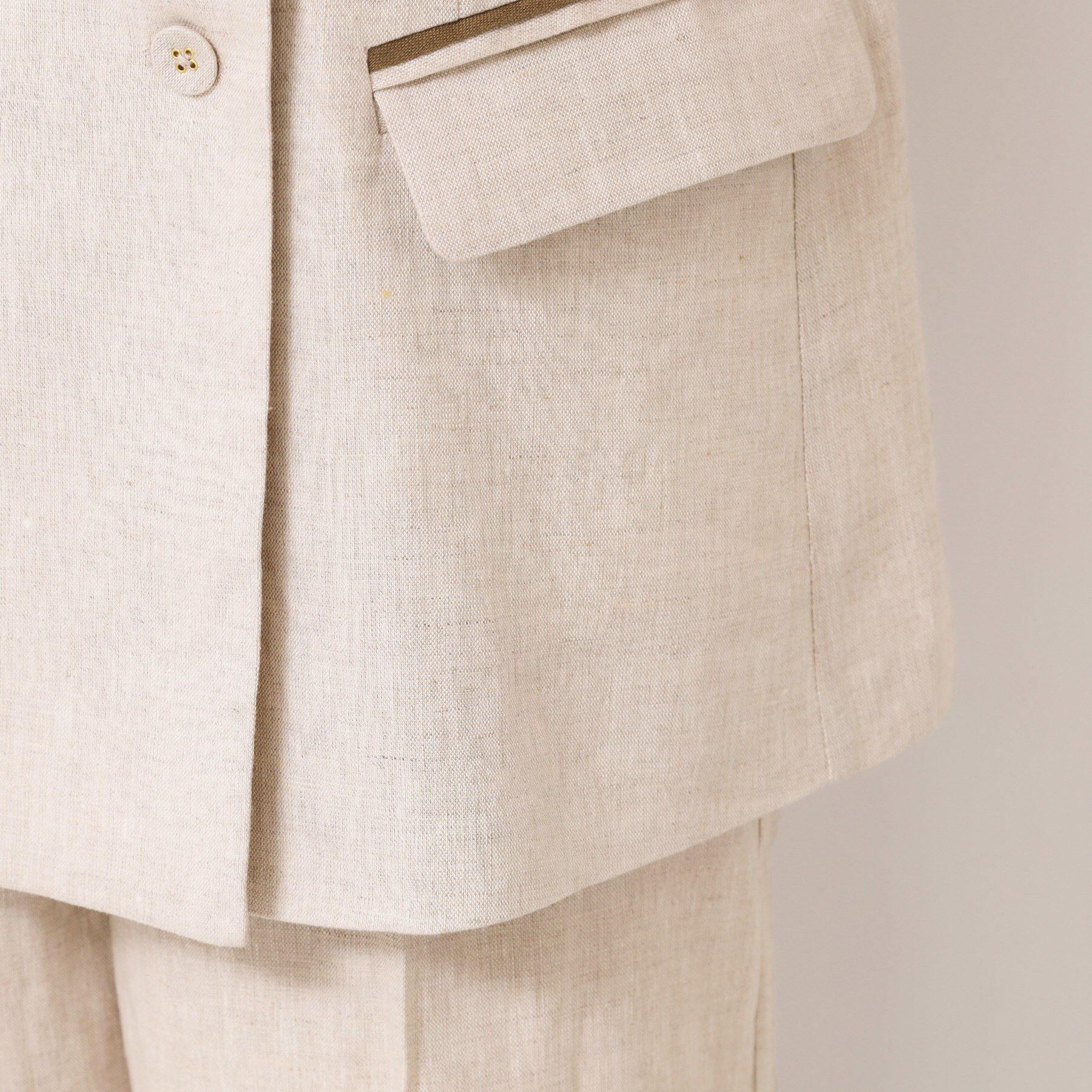 Dessin「【セットアップ可能・洗える】リネンスリーブレスジャケット」|ベスト・ジレ|