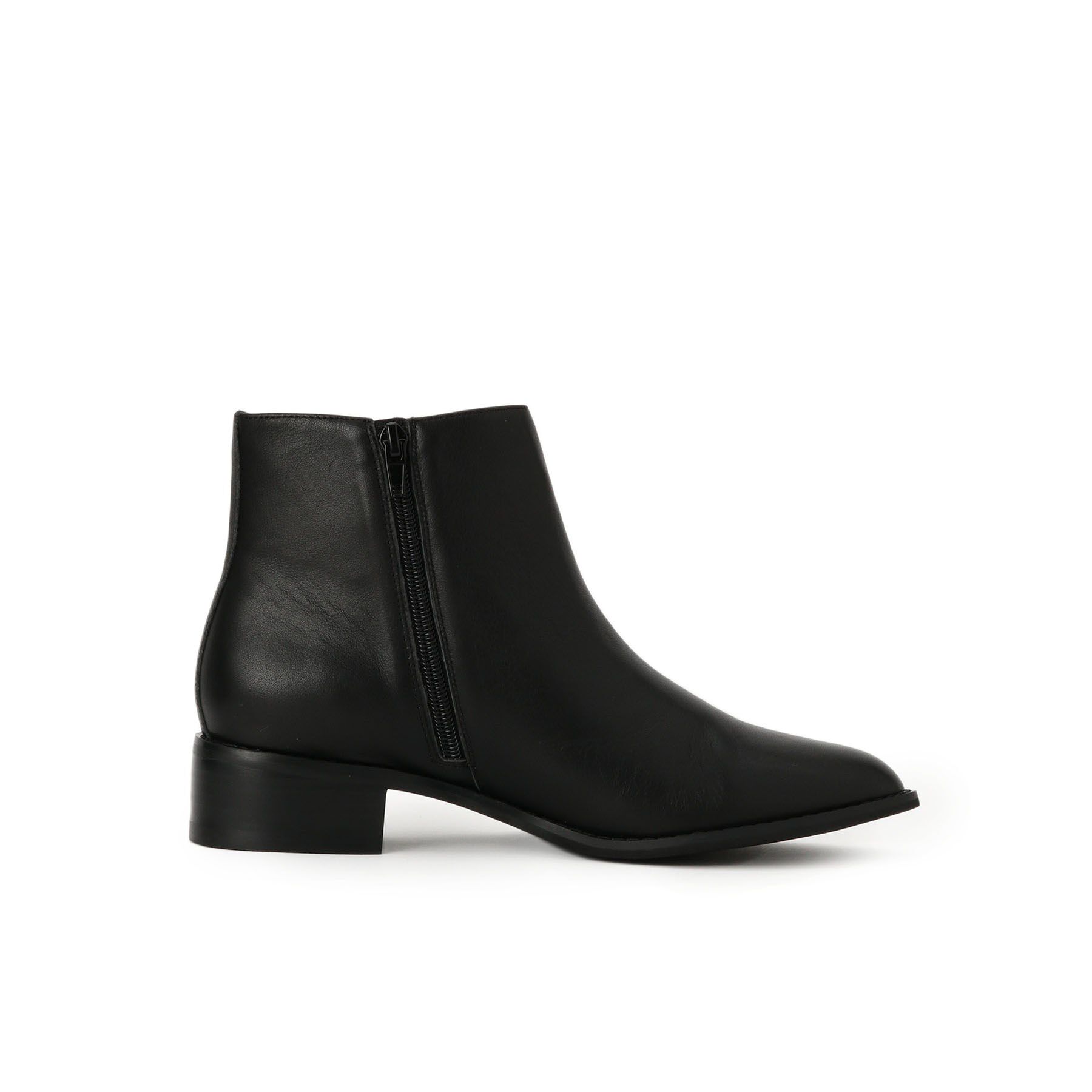 Dessin「牛革サイドゴアジップブーツ」|ショートブーツ|