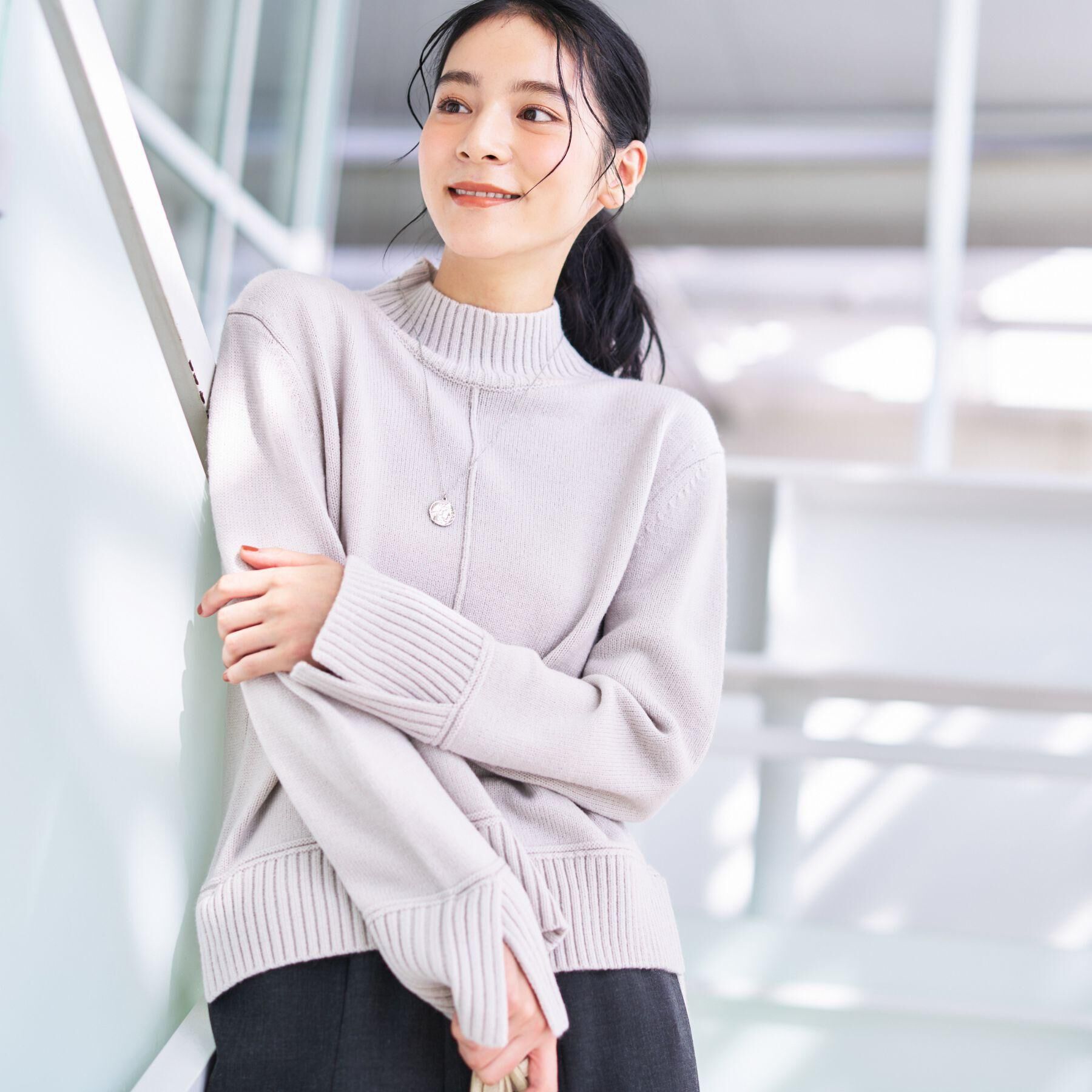 Dessin「【洗える】センタータックラインハイネックニット」|ニット・セーター|