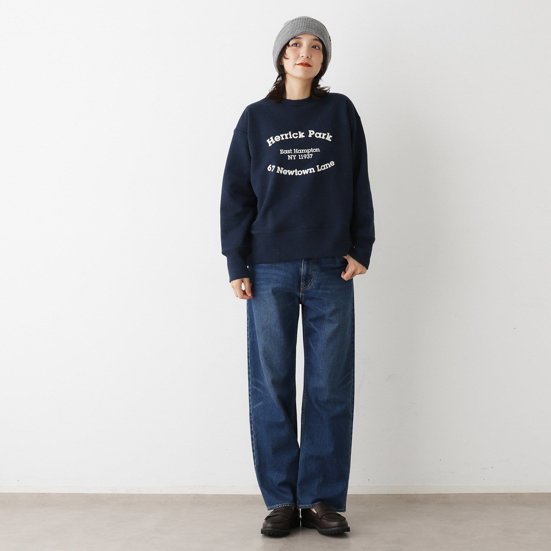 Dessin「【ユニセックス/洗える】ネップ裏毛スウェットトレーナー」|パーカー|