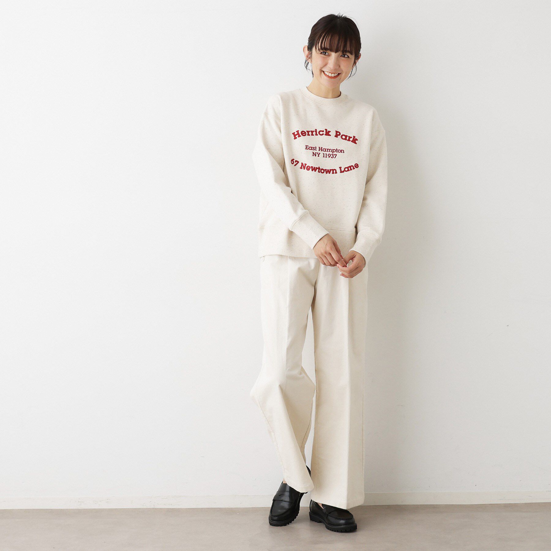 Dessin「【ユニセックス/洗える】ネップ裏毛スウェットトレーナー」|パーカー|