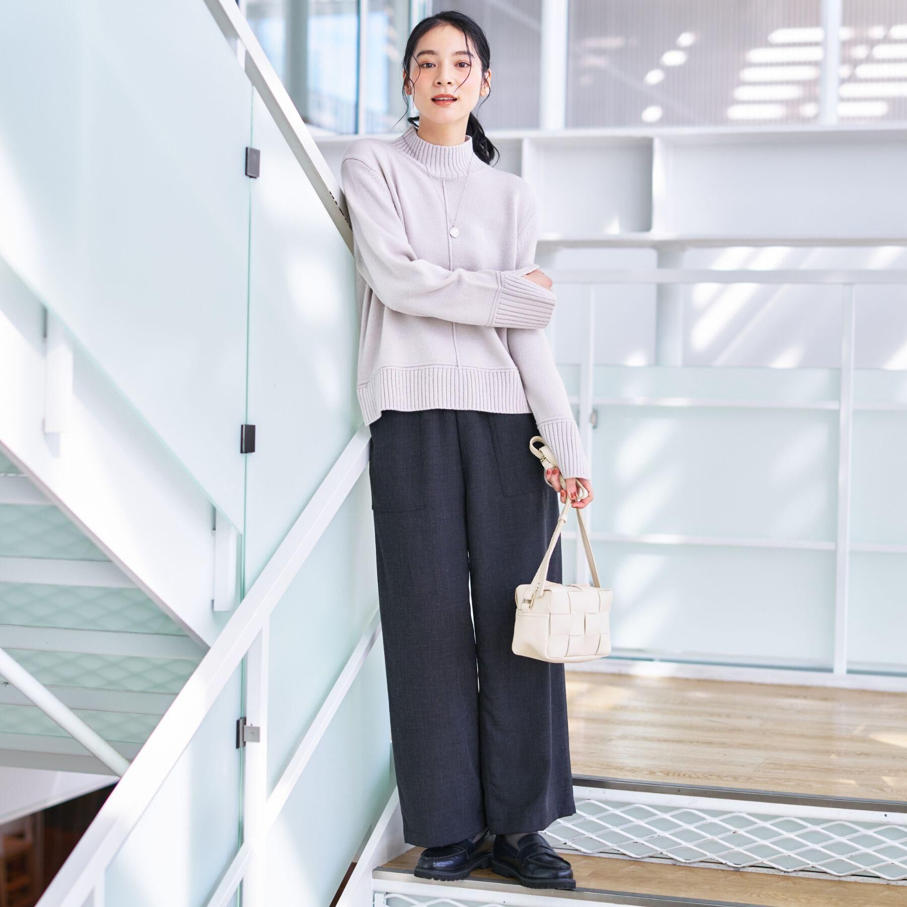 Dessin「【裏地付き/洗える】コンフォートワイドパンツ」|その他|