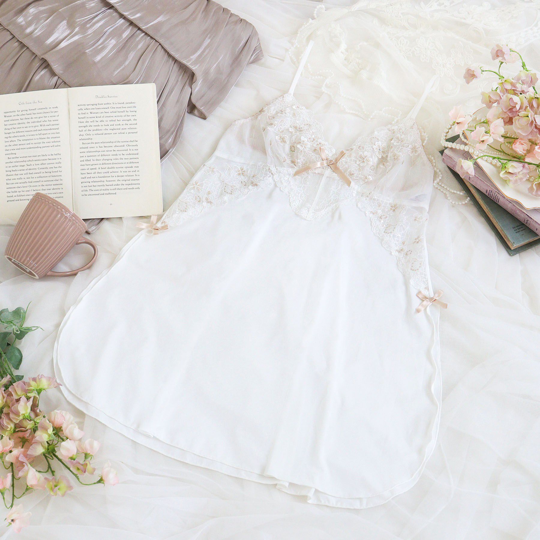 Risa Magli「ドーラ スリップ」|キャミソール|ホワイト(001)