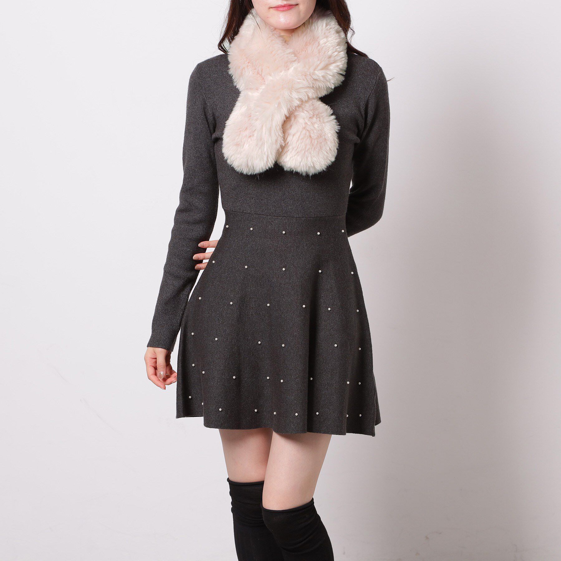 Ober Tashe「ふわもこクロスマフラー」|ストール|