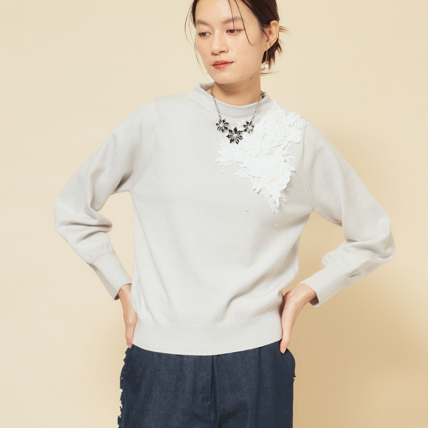 SunaUna「【冬にも活躍！ケミカルレースニット】」|ニット・セーター|