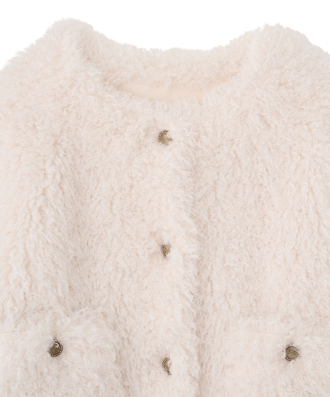 COCO DEAL「カーリーファージャケット」|ノーカラージャケット|