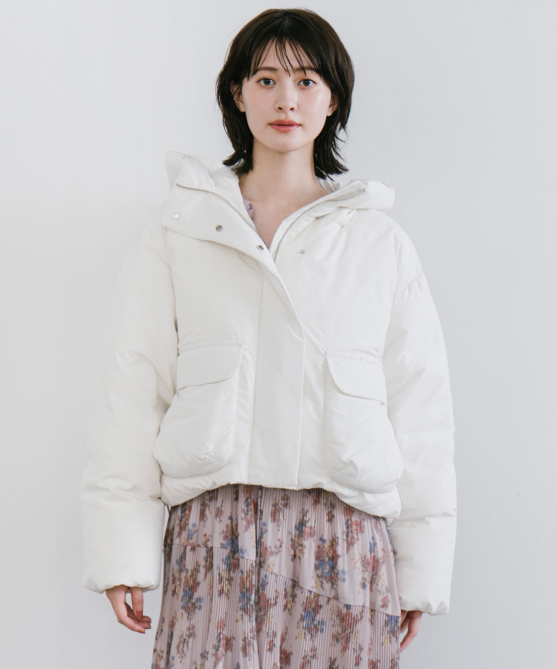 COCO DEAL「ショートフードダウンコート」|ダウン|