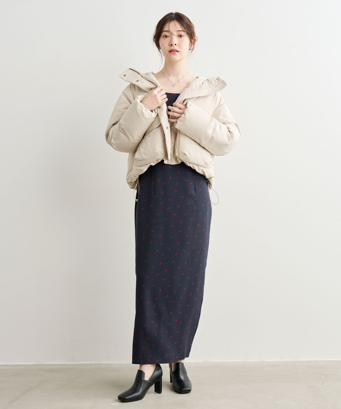 COCO DEAL「ショートフードダウンコート」|ダウン|