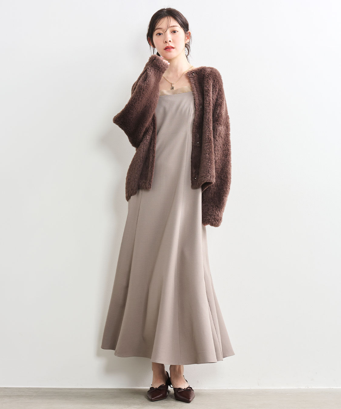 COCO DEAL「ダブルフェイスフェザーニットアウター」|その他|