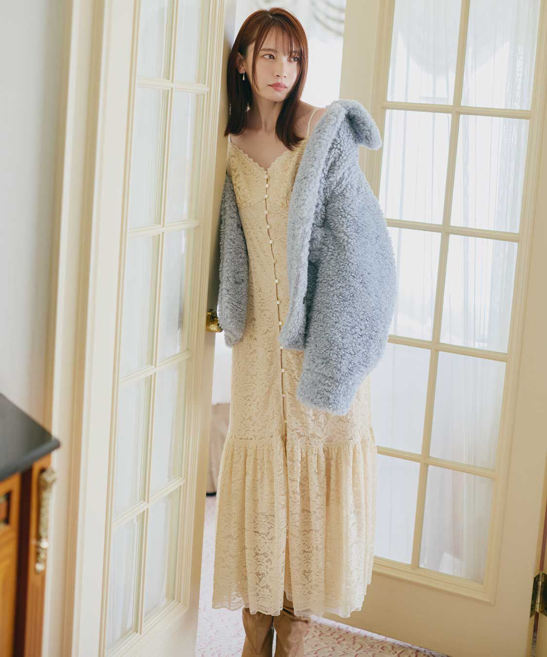 COCO DEAL「レースキャミワンピース」|ワンピース|