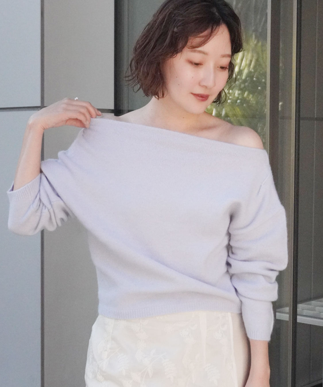 COCO DEAL「ラクーン混アシメニット」|ニット・セーター|