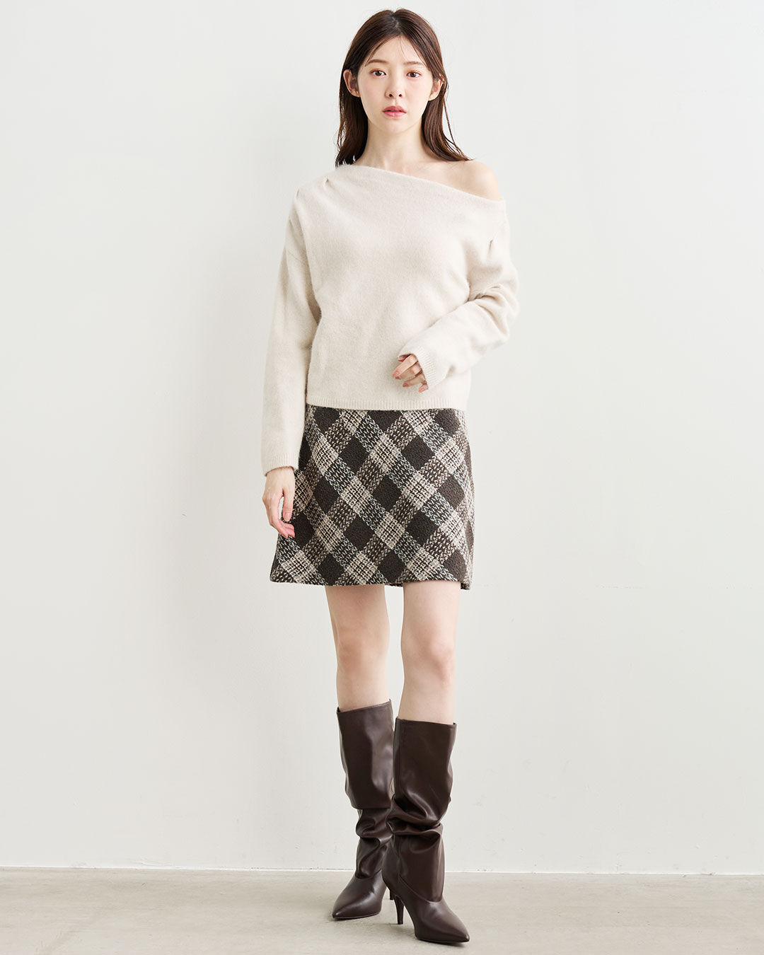 COCO DEAL「ラクーン混アシメニット」|ニット・セーター|