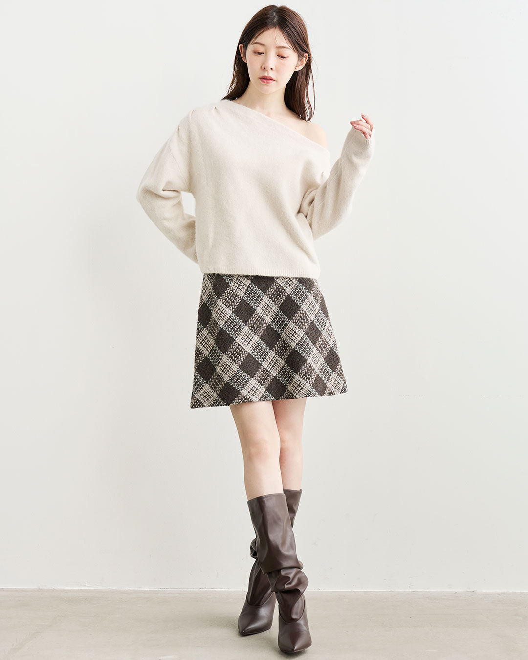 COCO DEAL「ラクーン混アシメニット」|ニット・セーター|